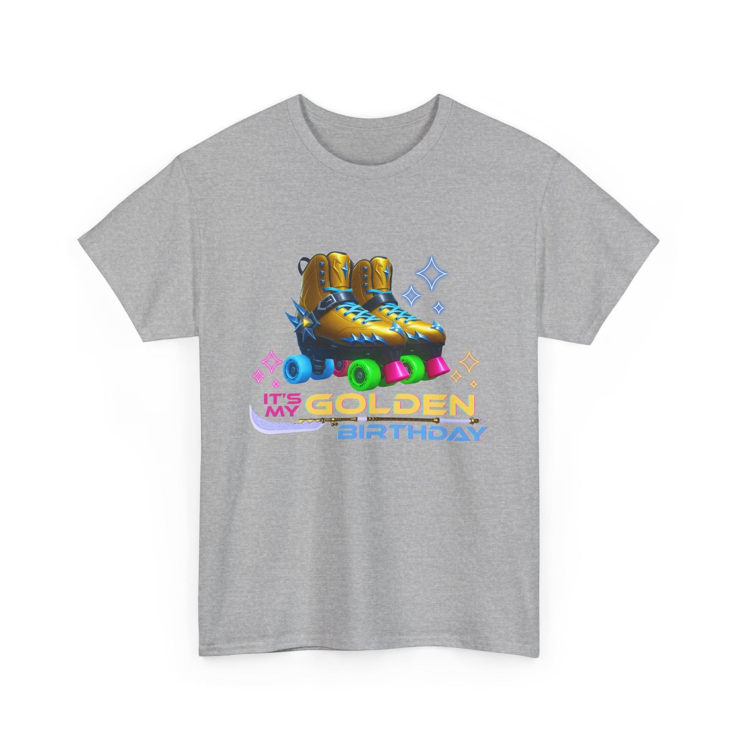 It's My Golden Birthday  - Adult and Teens Roller Skate Graphic T-Shirt – 100% Cotton, Female