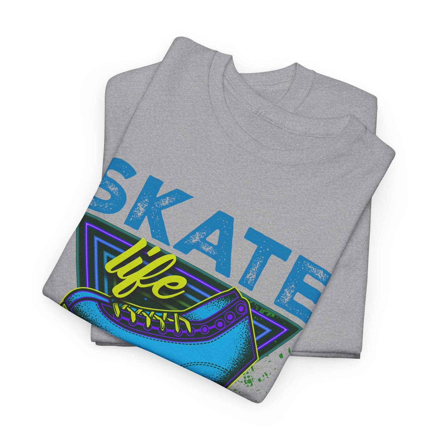 Jackson, NJ - Adult "Skate Life" Roller Skater T-Shirt (Blue Graphic)