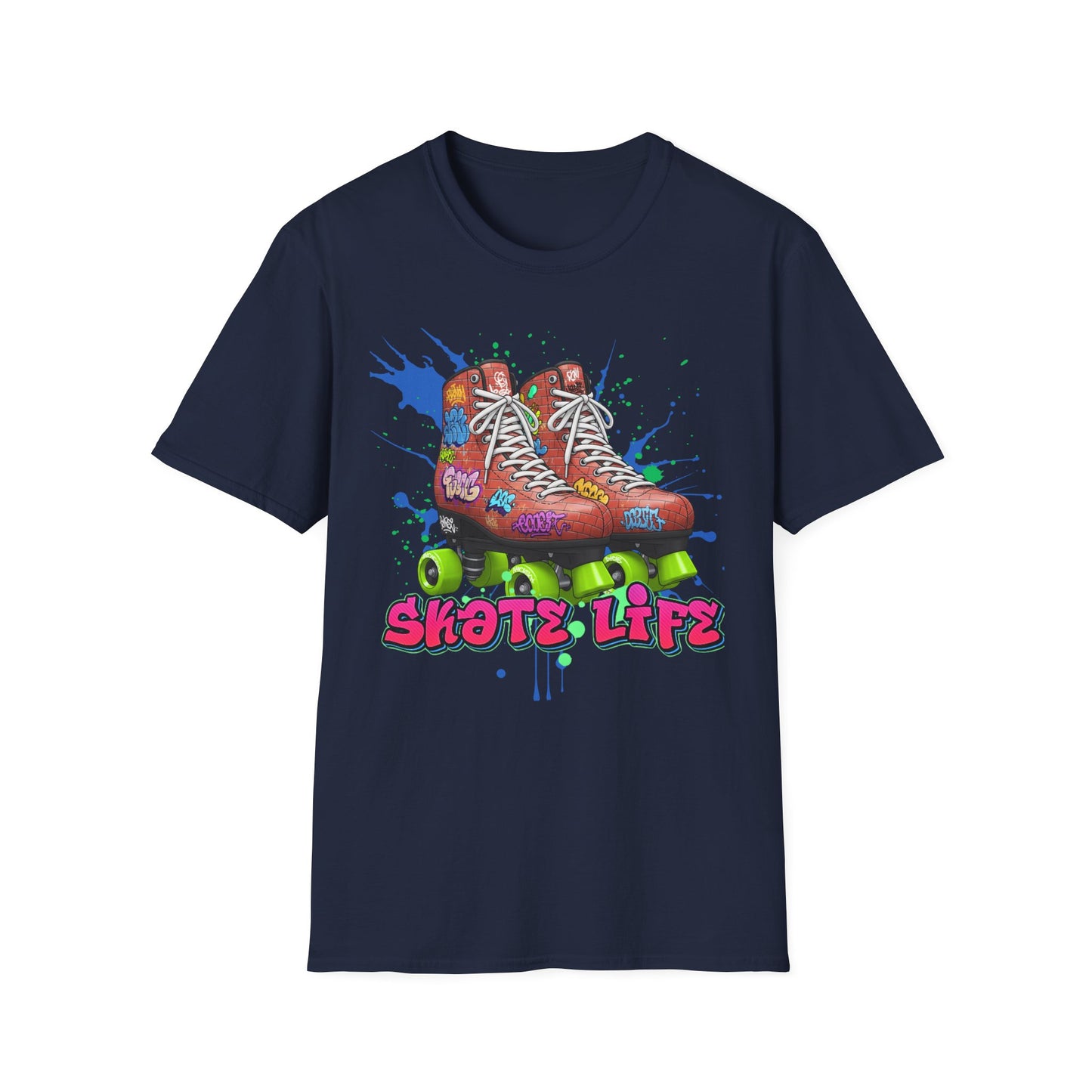 Adult "Skate Life" Paint Splattered Skate T-Shirt - Millennium Skate World