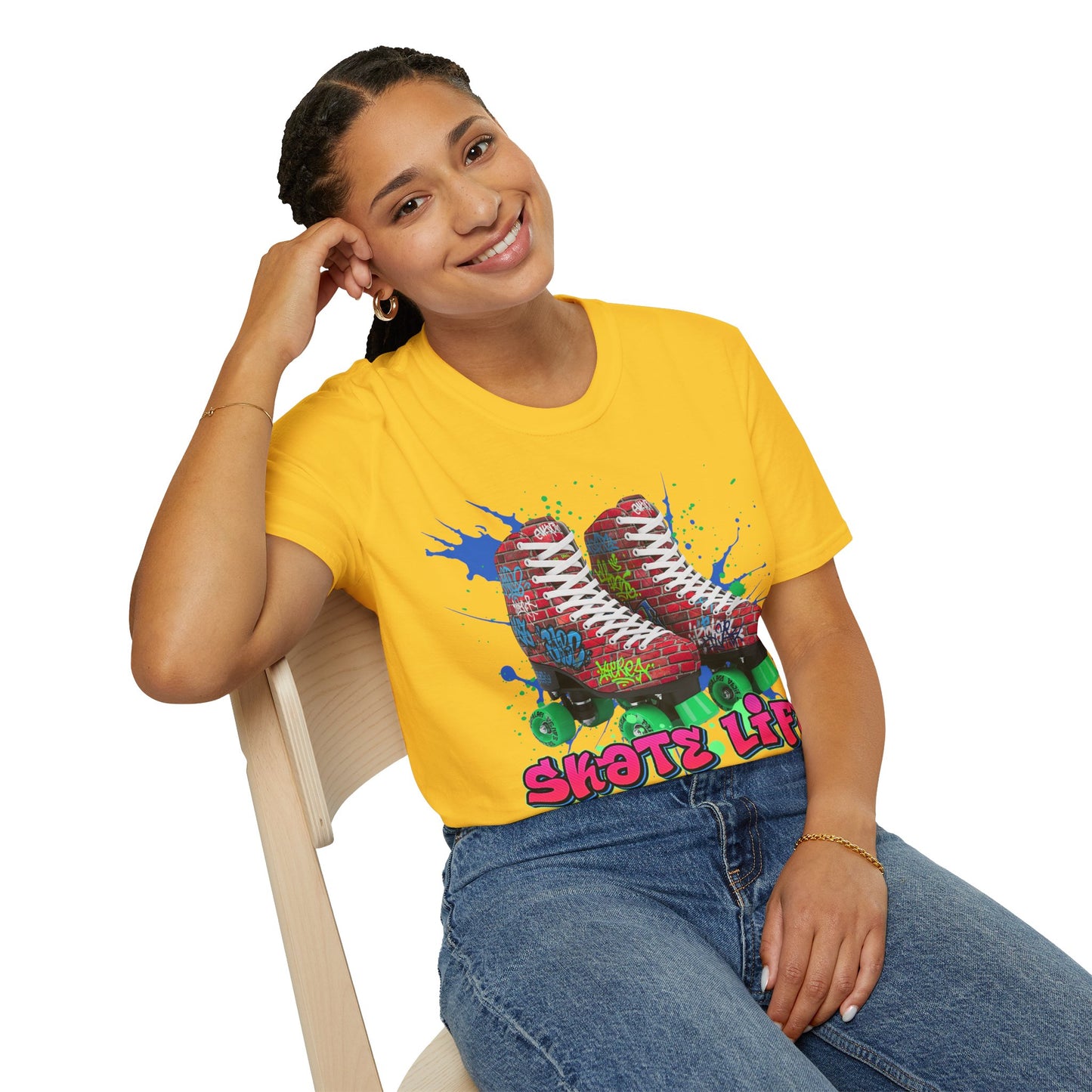Adult "Skate Life" Paint Splattered T-Shirt - Millennium Skate World