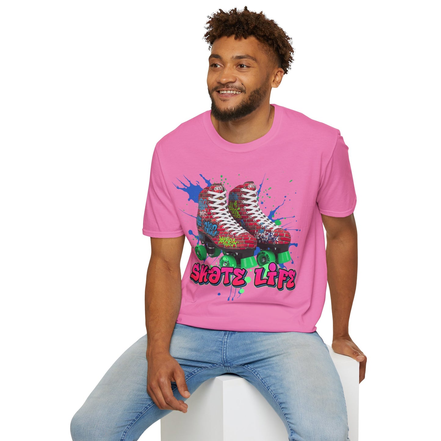 Adult "Skate Life" Paint Splattered Skates T-Shirt - United Skates of America - Wickliffe