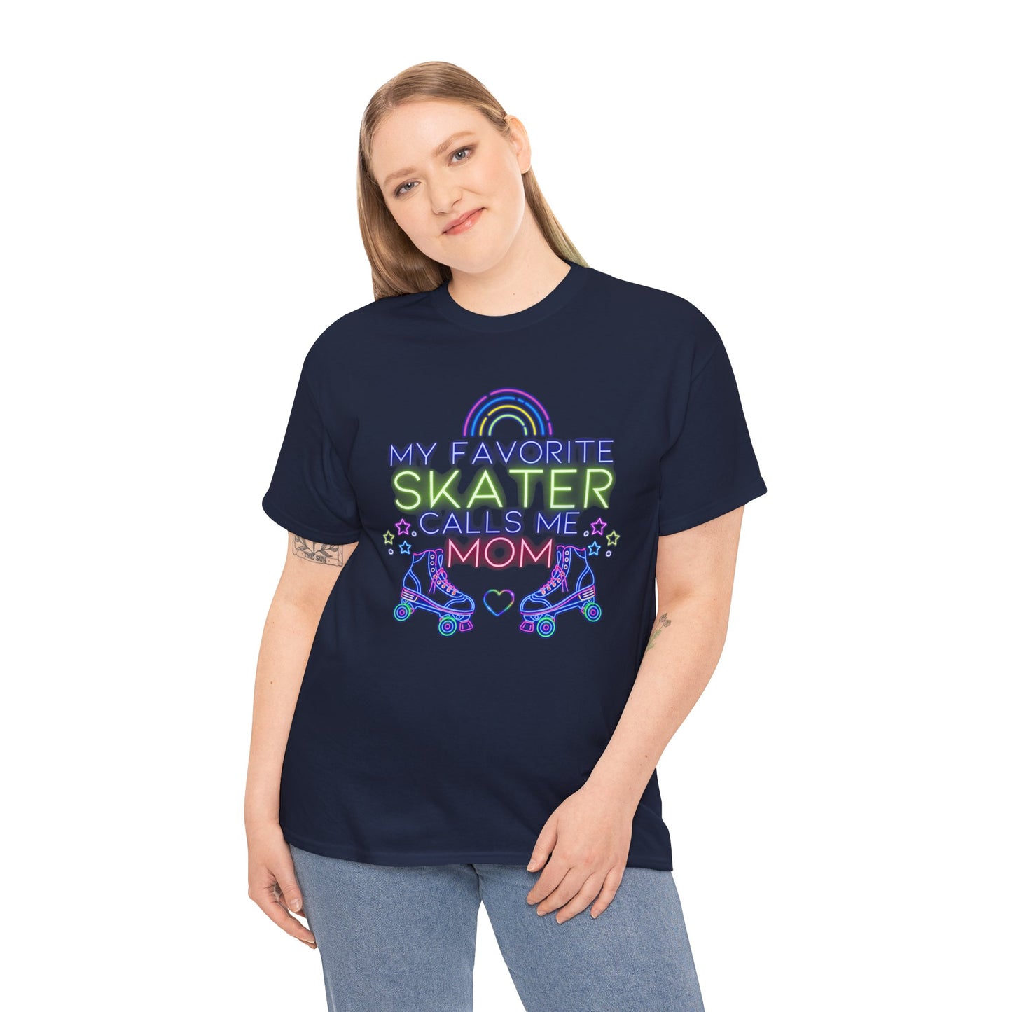 Women's "My Favorite Skater Calls Me Mom" Roller Skating Tee for Mothers