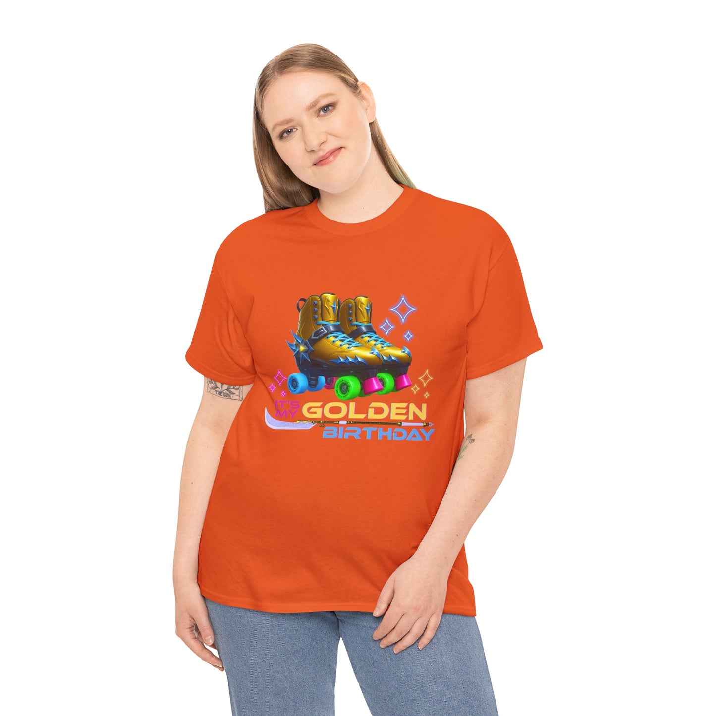 It's My Golden Birthday  - Adult and Teens Roller Skate Graphic T-Shirt – 100% Cotton, Female