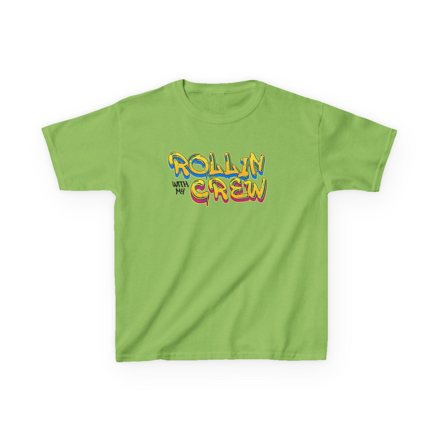 Kid's Roller Skating T-Shirt - Rollin With My Crew - Birthday Party Tee
