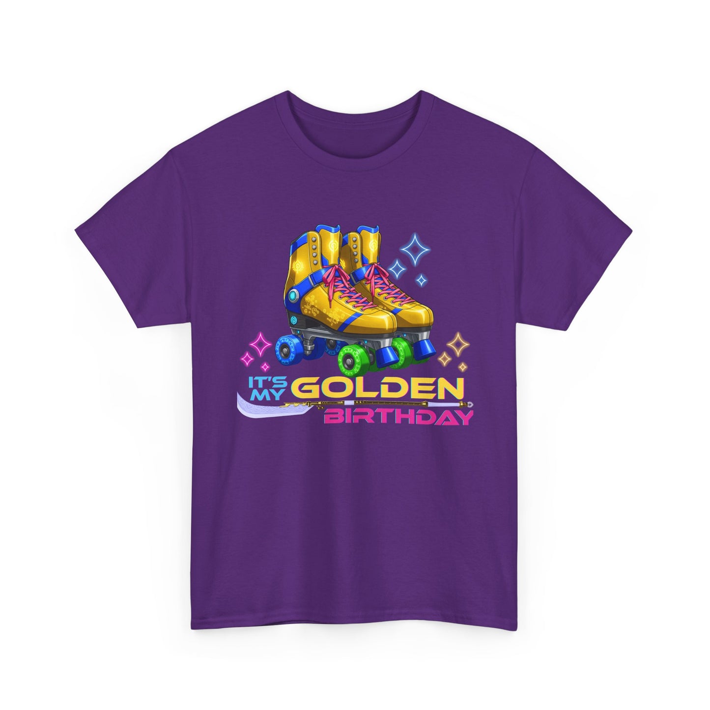 Golden Birthday - Adult Roller Skate Graphic T-Shirt – 100% Cotton