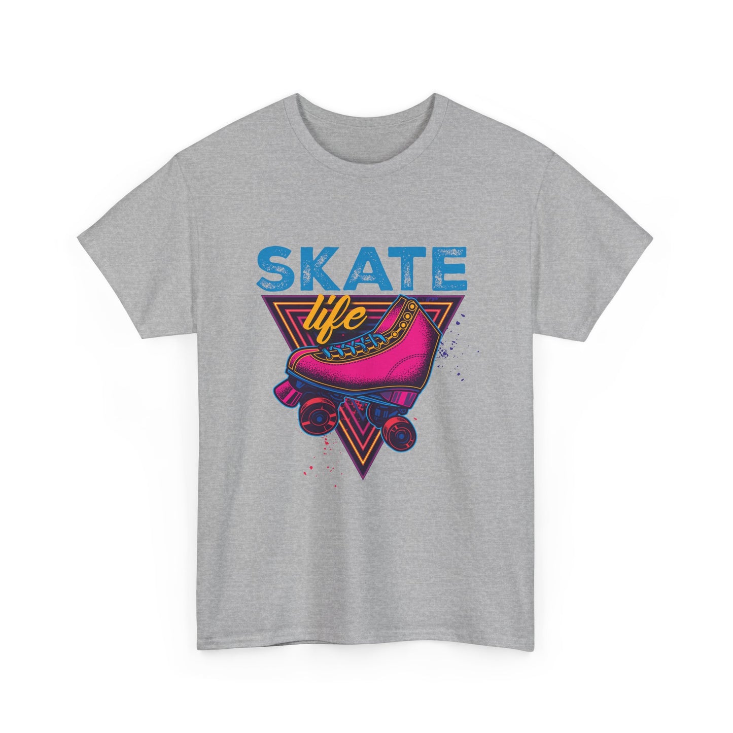 Adult Roller Skating T-Shirt - "Skate Life" - Pink Graphic