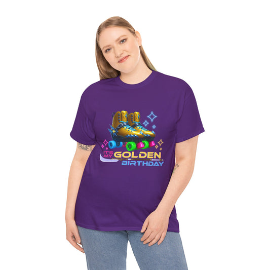 It's My Golden Birthday  - Adult and Teens Roller Skate Graphic T-Shirt – 100% Cotton, Female
