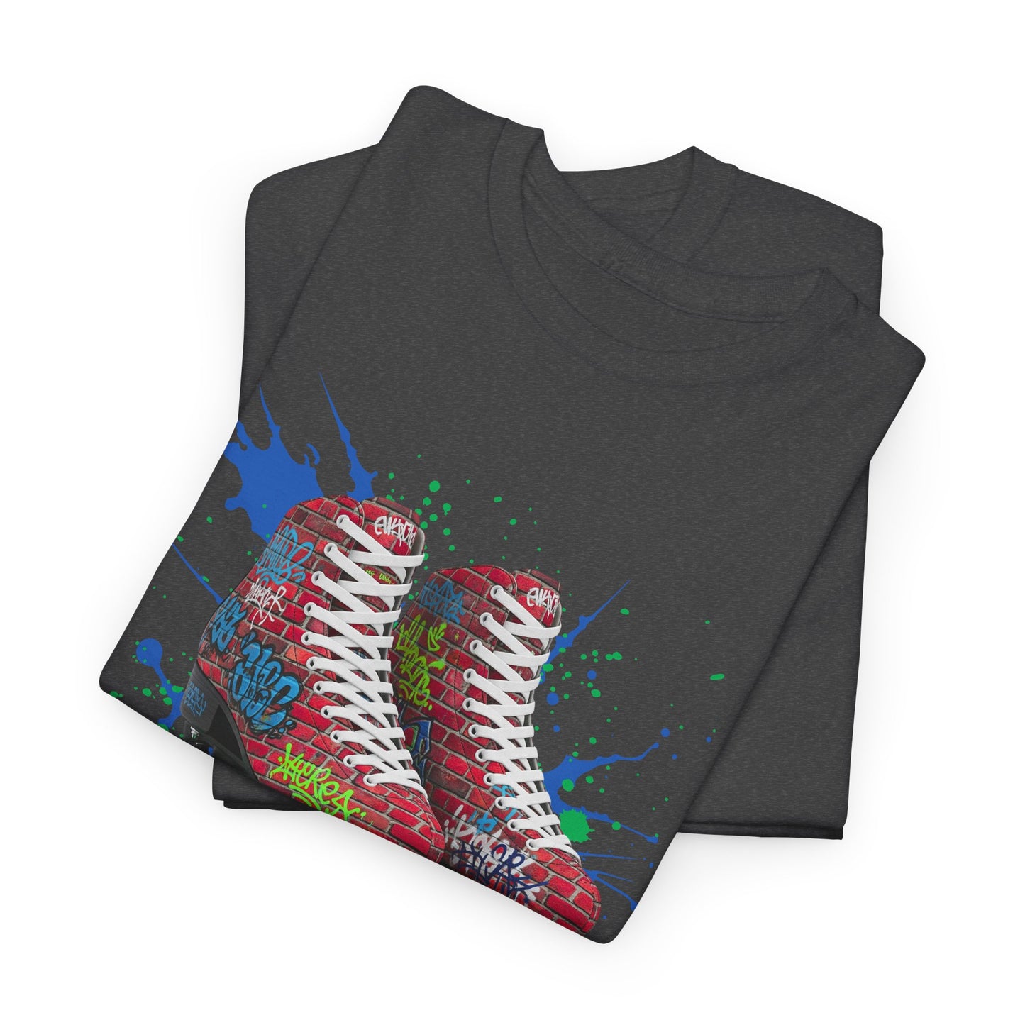 Adult Retro Roller Skating T-Shirt - Skate Life - Graffiti Style Graphic Tee for Skaters