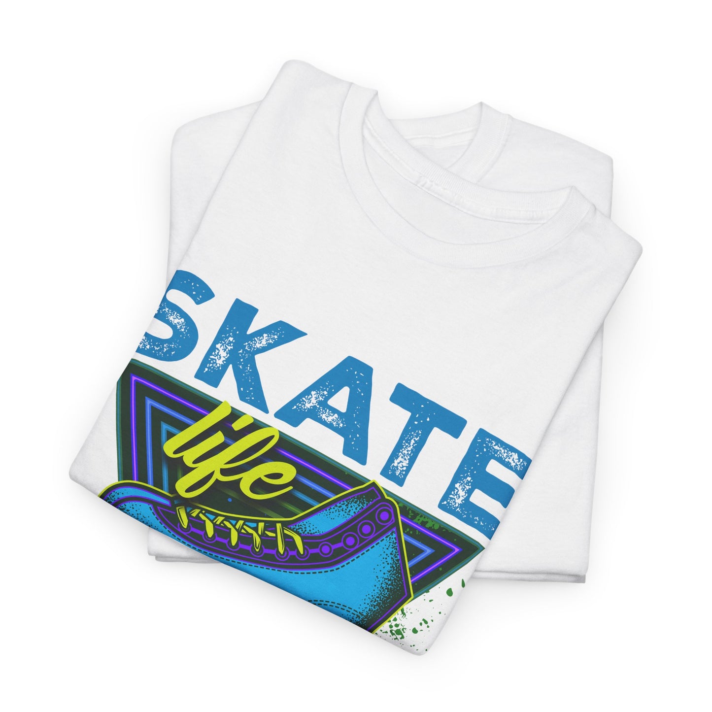 Unisex Roller Skating T-Shirt "Skate Life" Blue Graphic