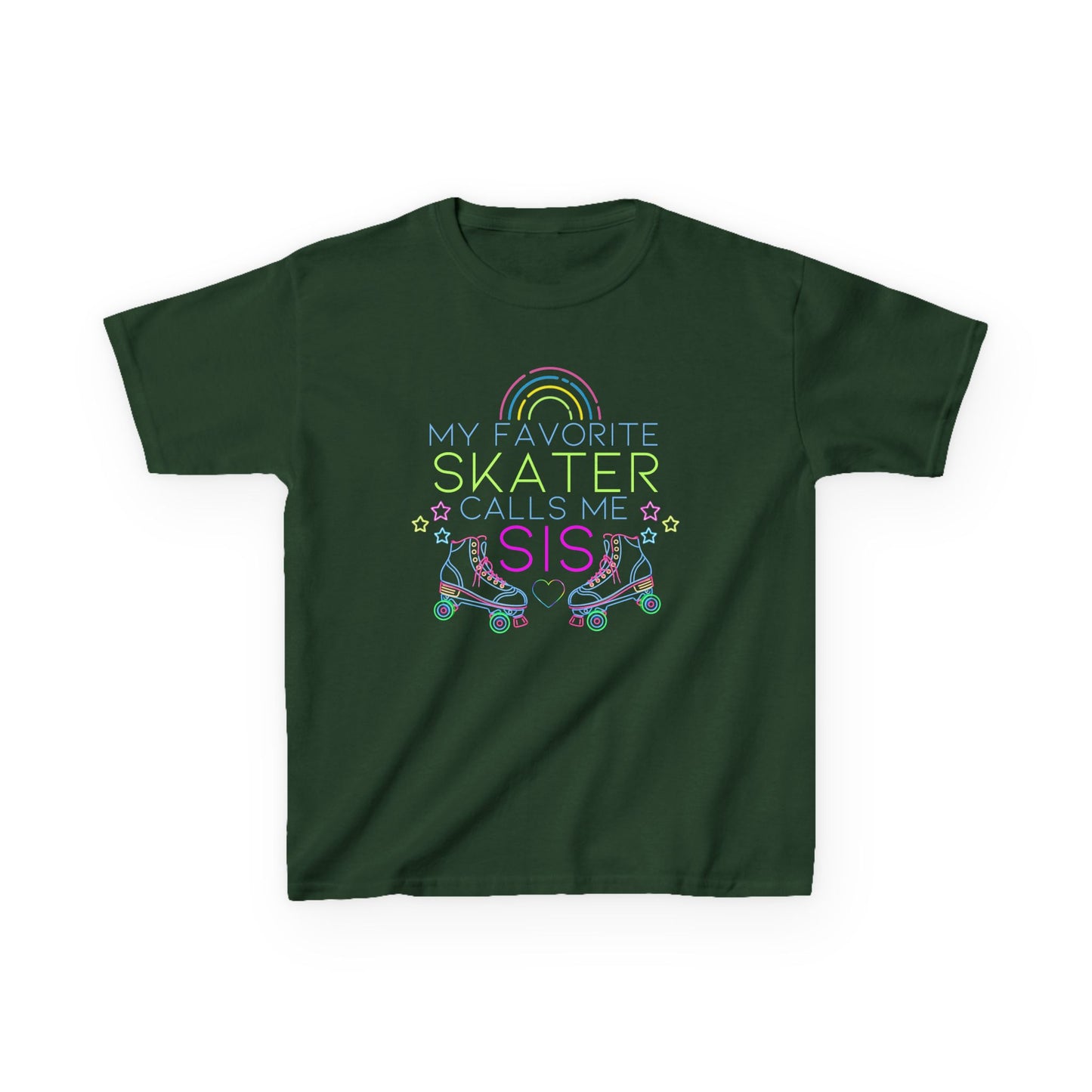 Girl's Birthday T-Shirt - My Favorite Skater Calls Me Sis - Graphic Tee for Kids