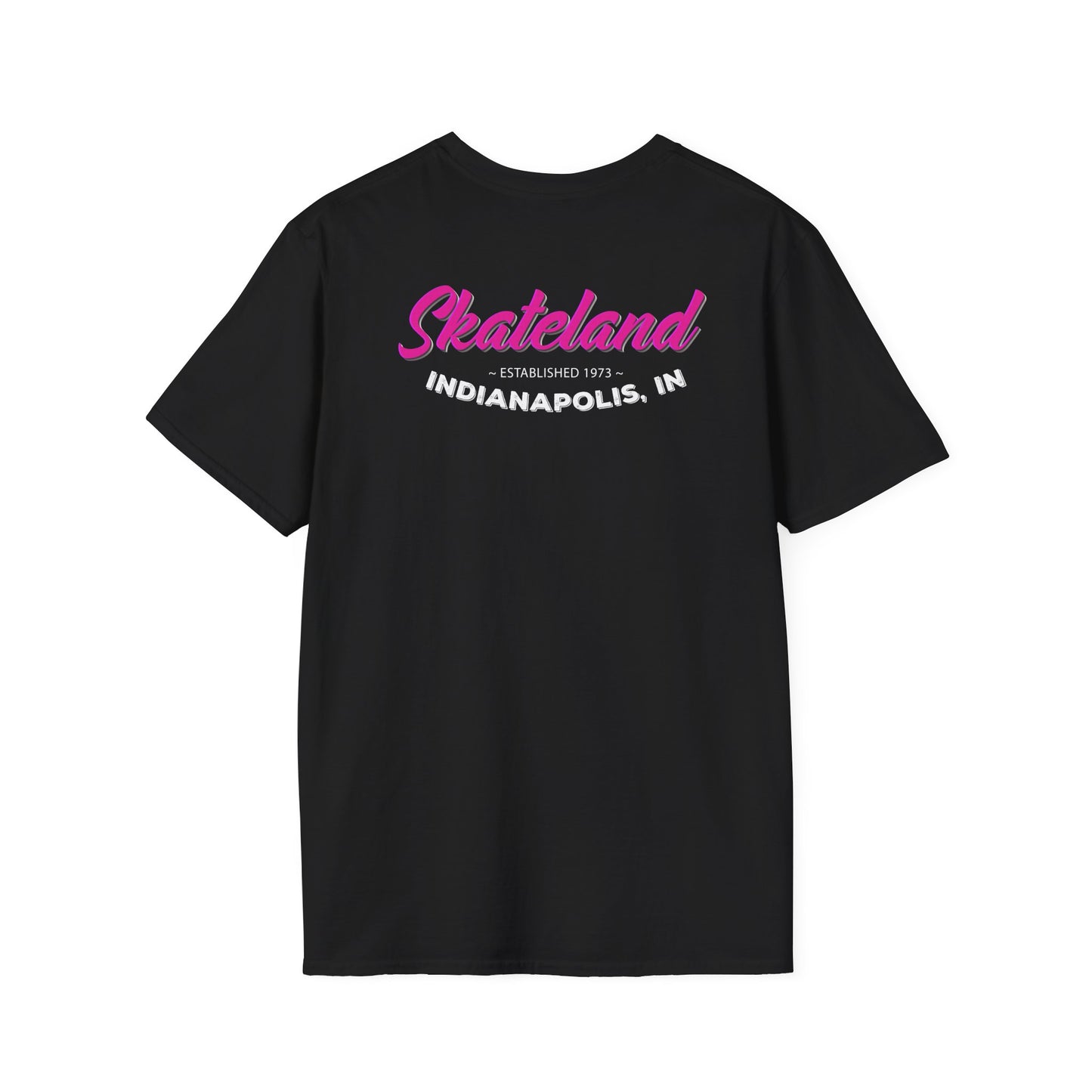 Adult "Skate Life" Paint Splattered Skates T-Shirt - Skateland - Indianapolis, IN
