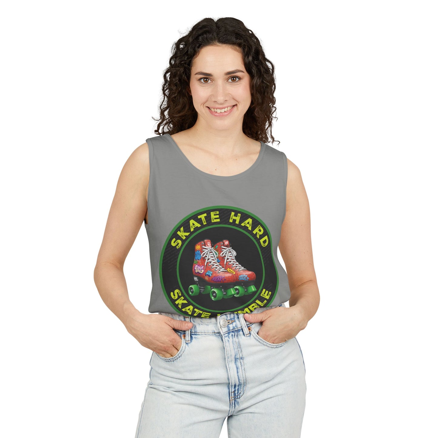 Unisex, Skate Hard, Skate Humble, Tank Top