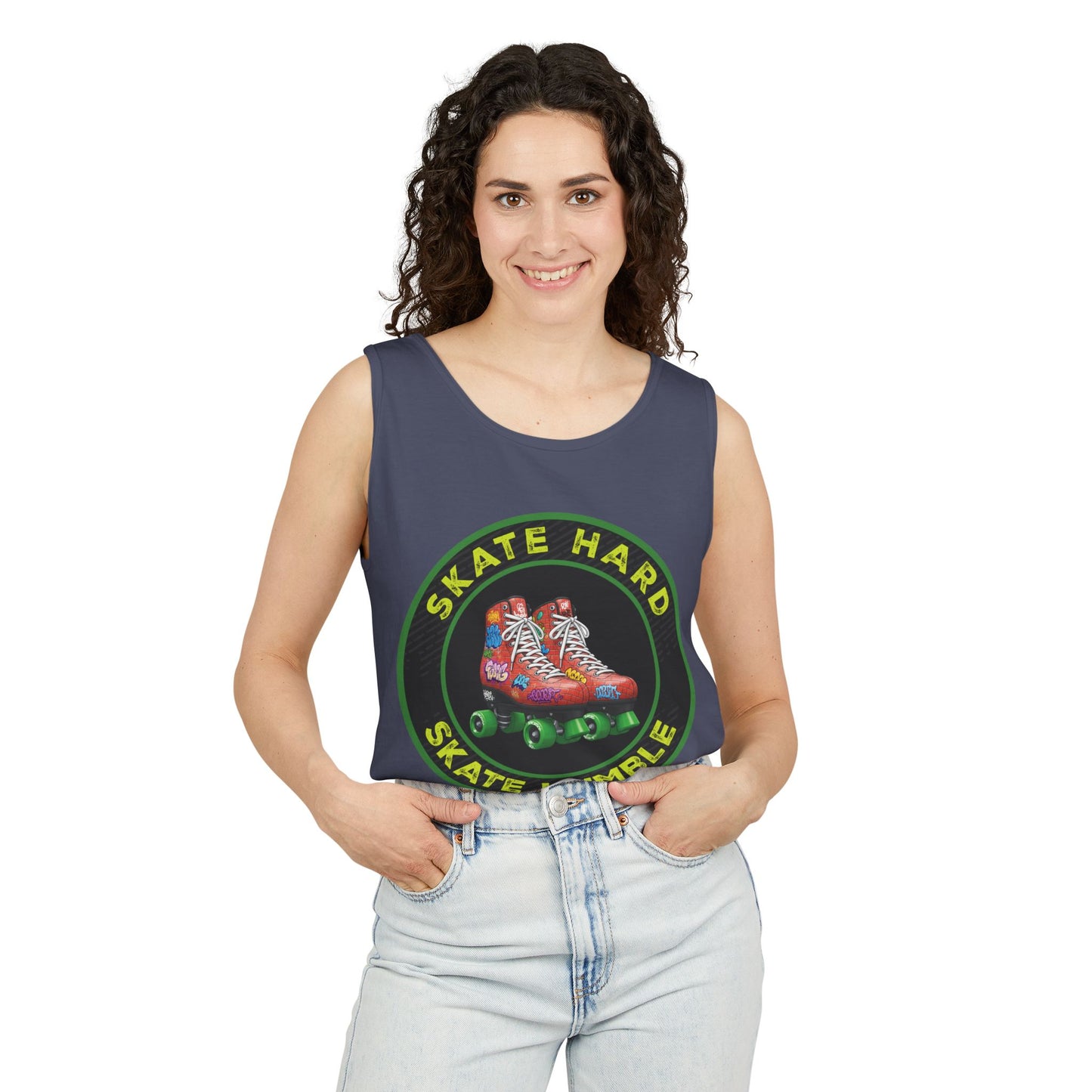 Unisex, Skate Hard, Skate Humble, Tank Top