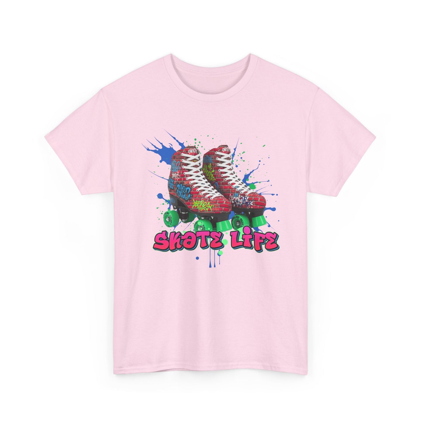 Adult Retro Roller Skating T-Shirt - Skate Life - Graffiti Style Graphic Tee for Skaters
