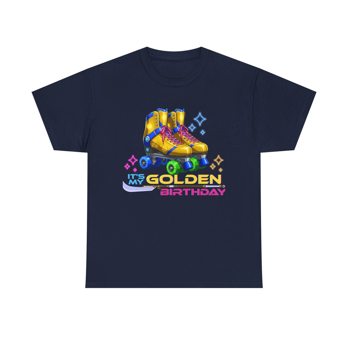Golden Birthday - Adult Roller Skate Graphic T-Shirt – 100% Cotton