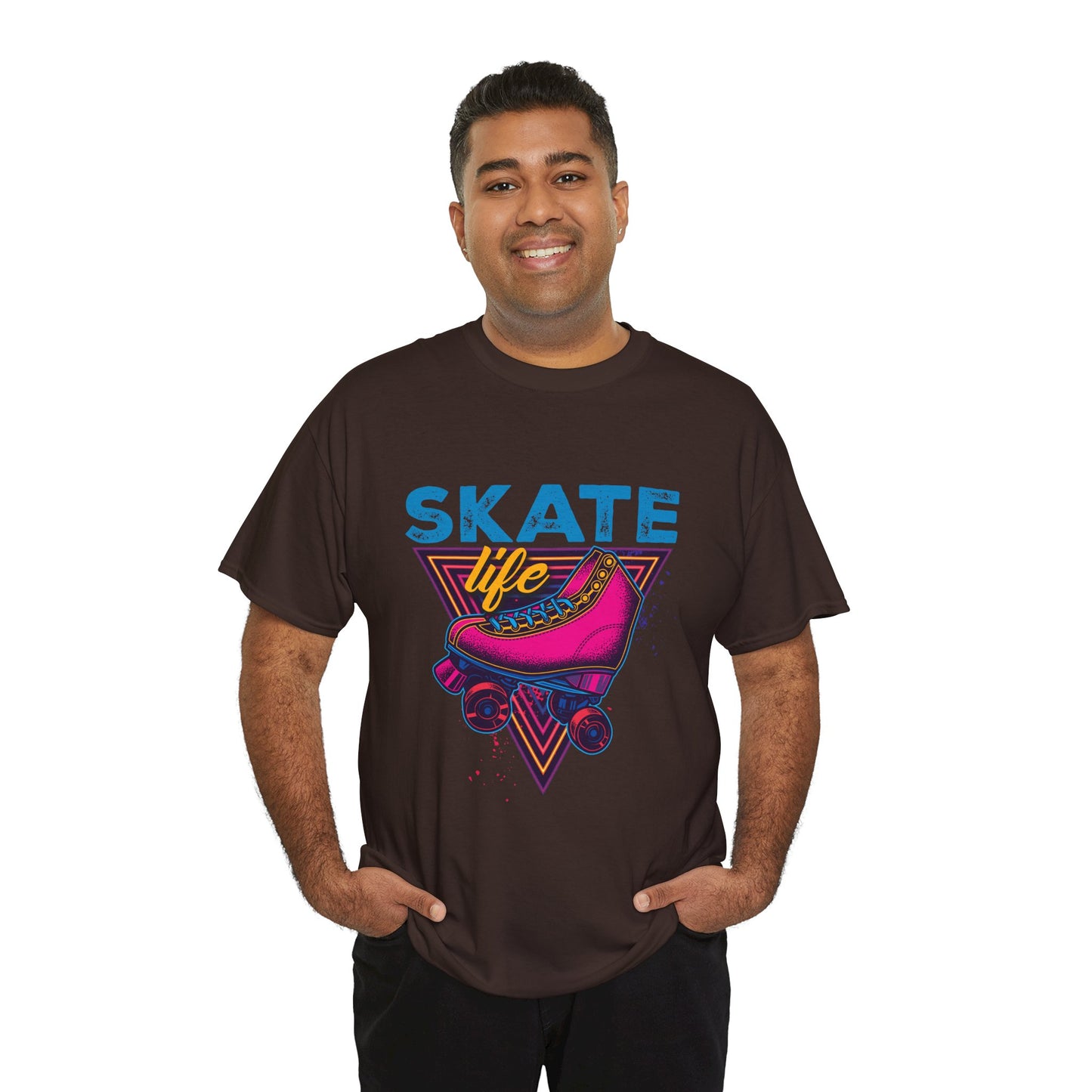 Adult Roller Skating T-Shirt - "Skate Life" - Pink Graphic