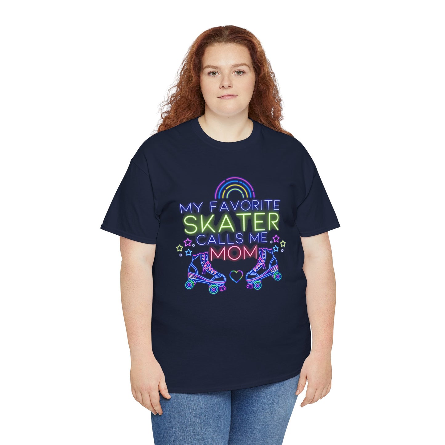 Women's "My Favorite Skater Calls Me Mom" Roller Skating Tee for Mothers