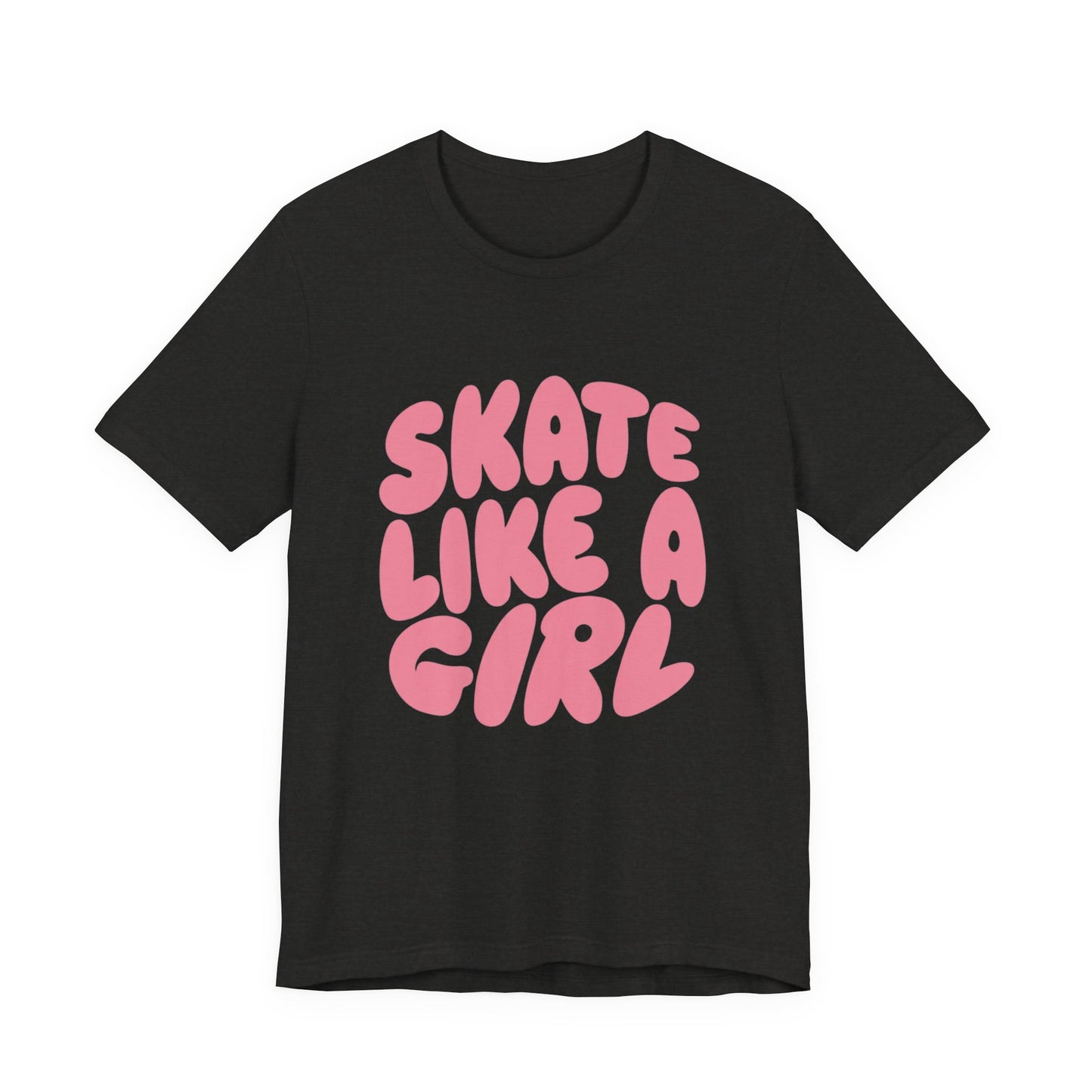 Women's "Skate Like A Girl" Roller Skate Graphic Cotton T-Shirt
