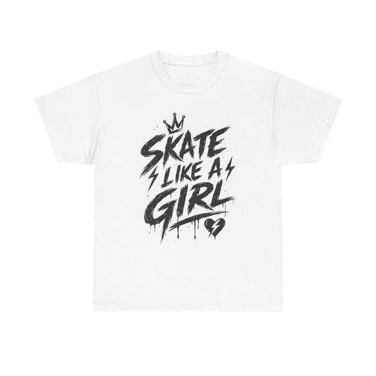 Adult Skate Like a Girl Women's T-Shirt | Roller Skating, Ice Skater, Roller Derby, Hockey & Rink Life Tee