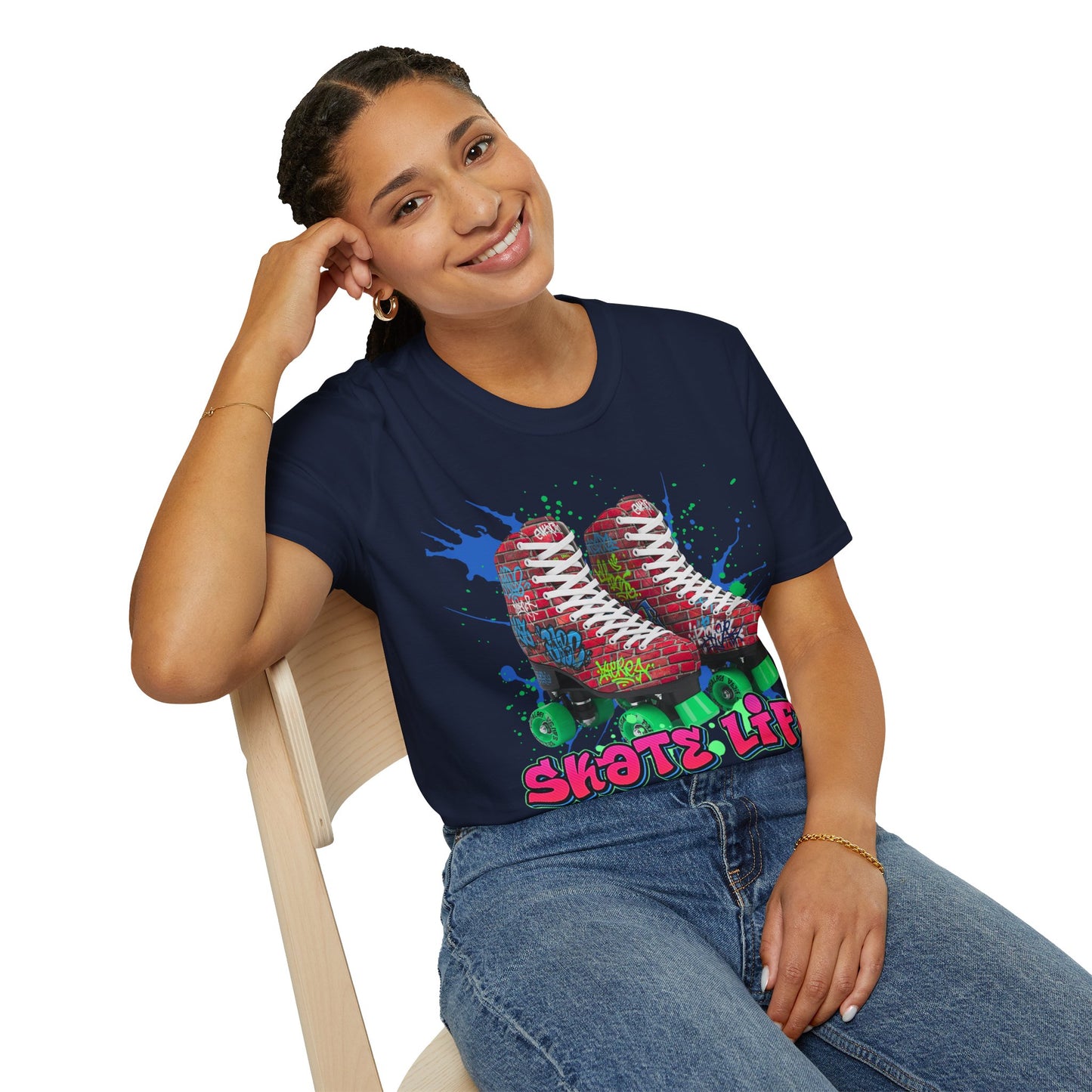 Adult "Skate Life" Paint Splattered T-Shirt - Millennium Skate World