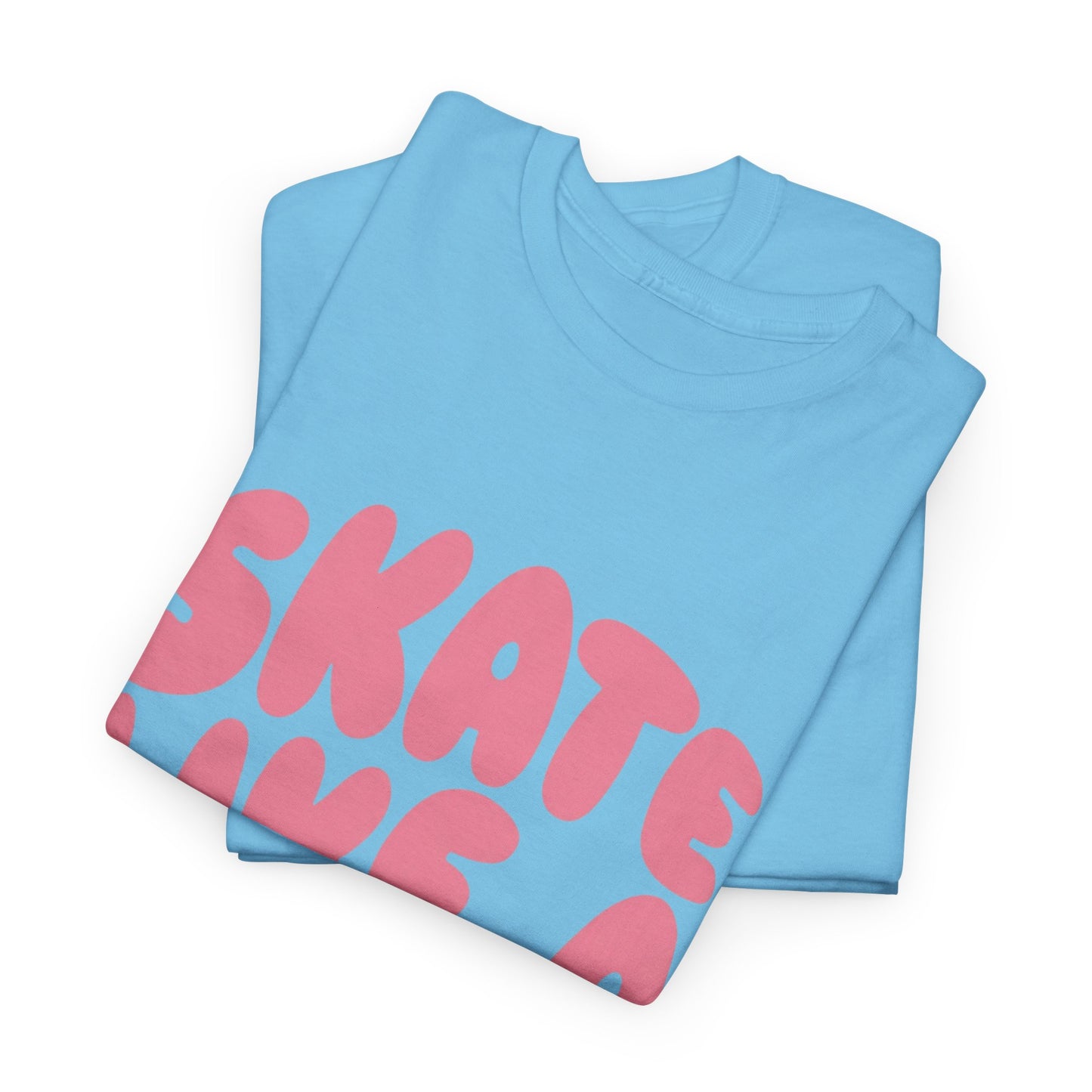 Women's Roller Skating T-Shirt - Skate Like A Girl - Bubble Letter Tee for Skaters