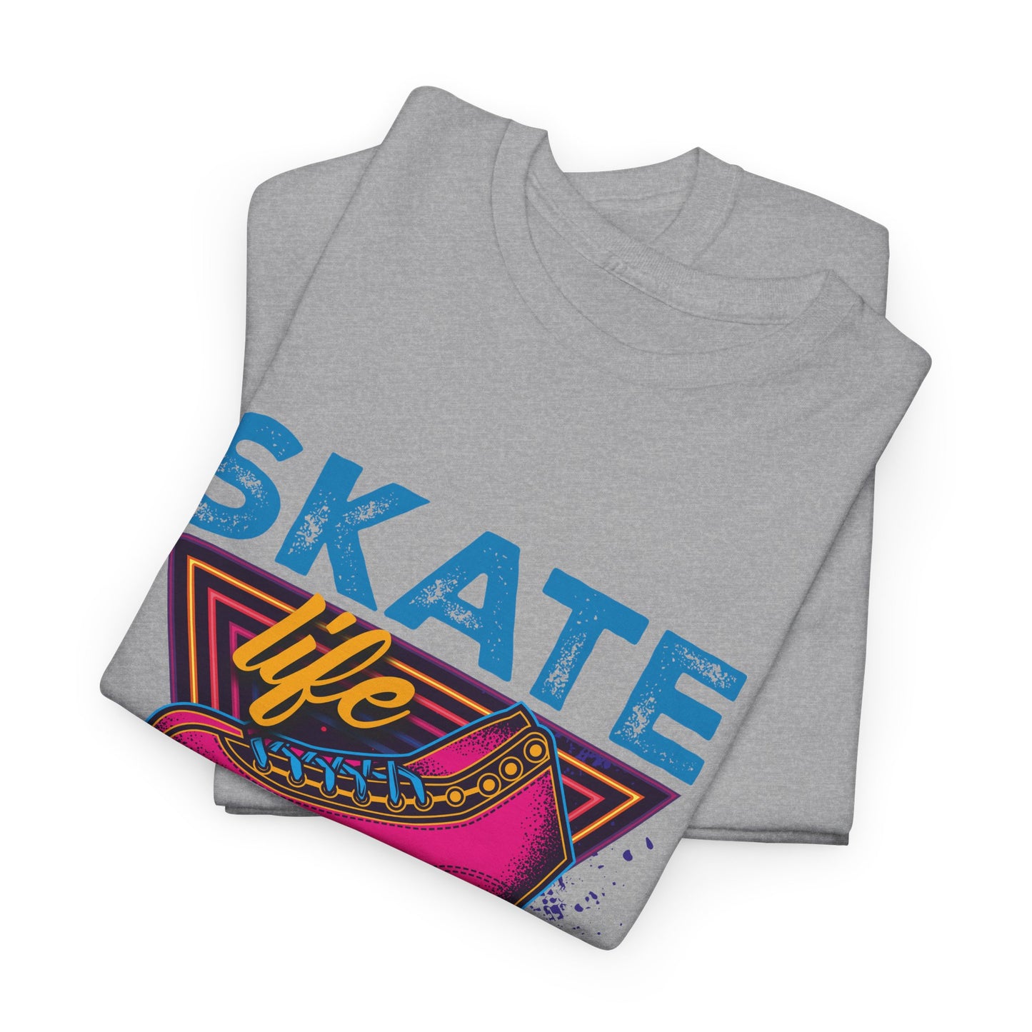 Adult Roller Skating T-Shirt - "Skate Life" - Pink Graphic