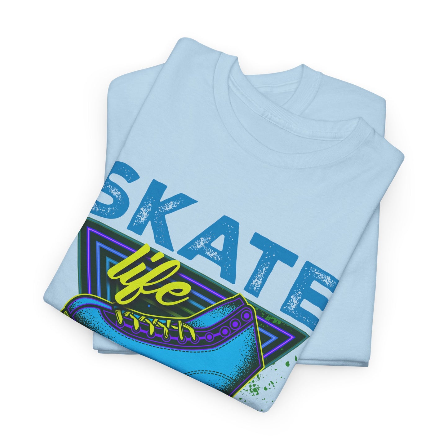 Jackson, NJ - Adult "Skate Life" Roller Skater T-Shirt (Blue Graphic)