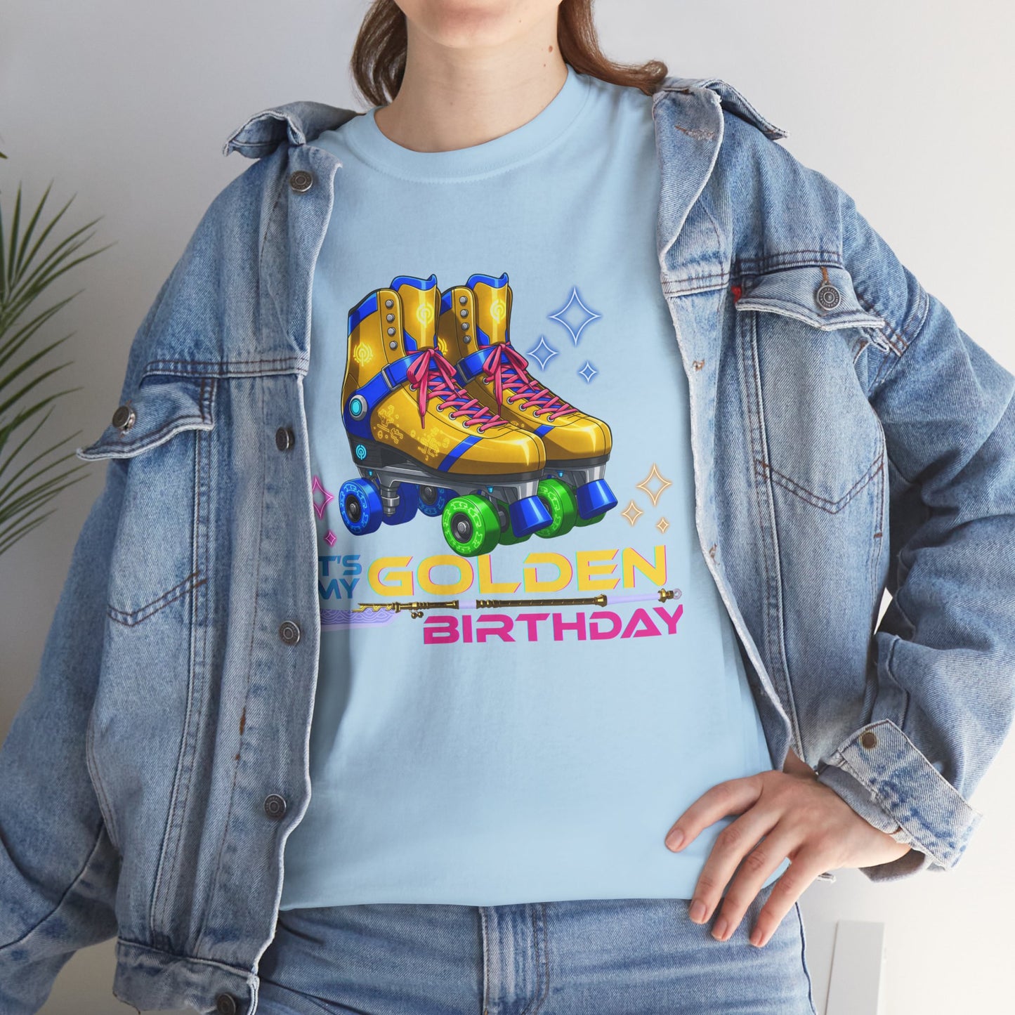 Golden Birthday - Adult Roller Skate Graphic T-Shirt – 100% Cotton