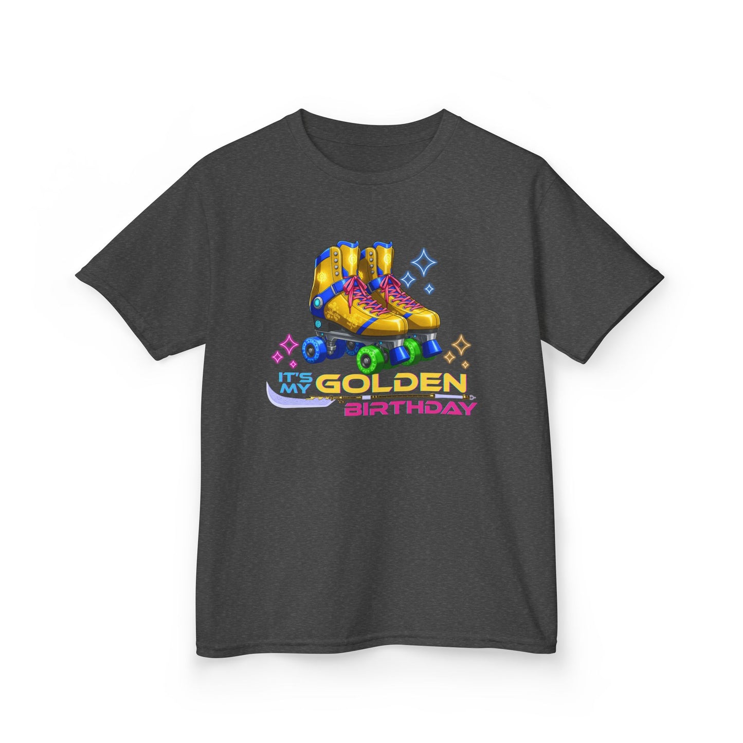 Kid's "It's My Golden Birthday" Roller Skating Shirt for Boys and Girls