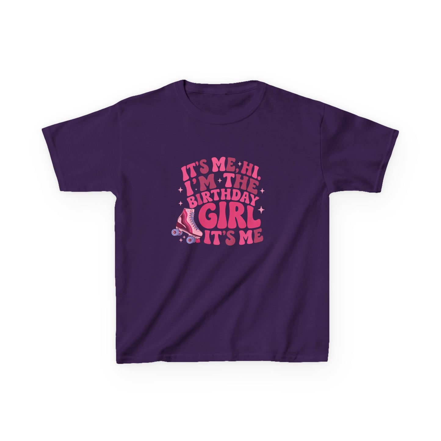 Girl's Birthday Roller Skating T-Shirt "Its Me, Hi I’m the Birthday Girl" Tee for Kids