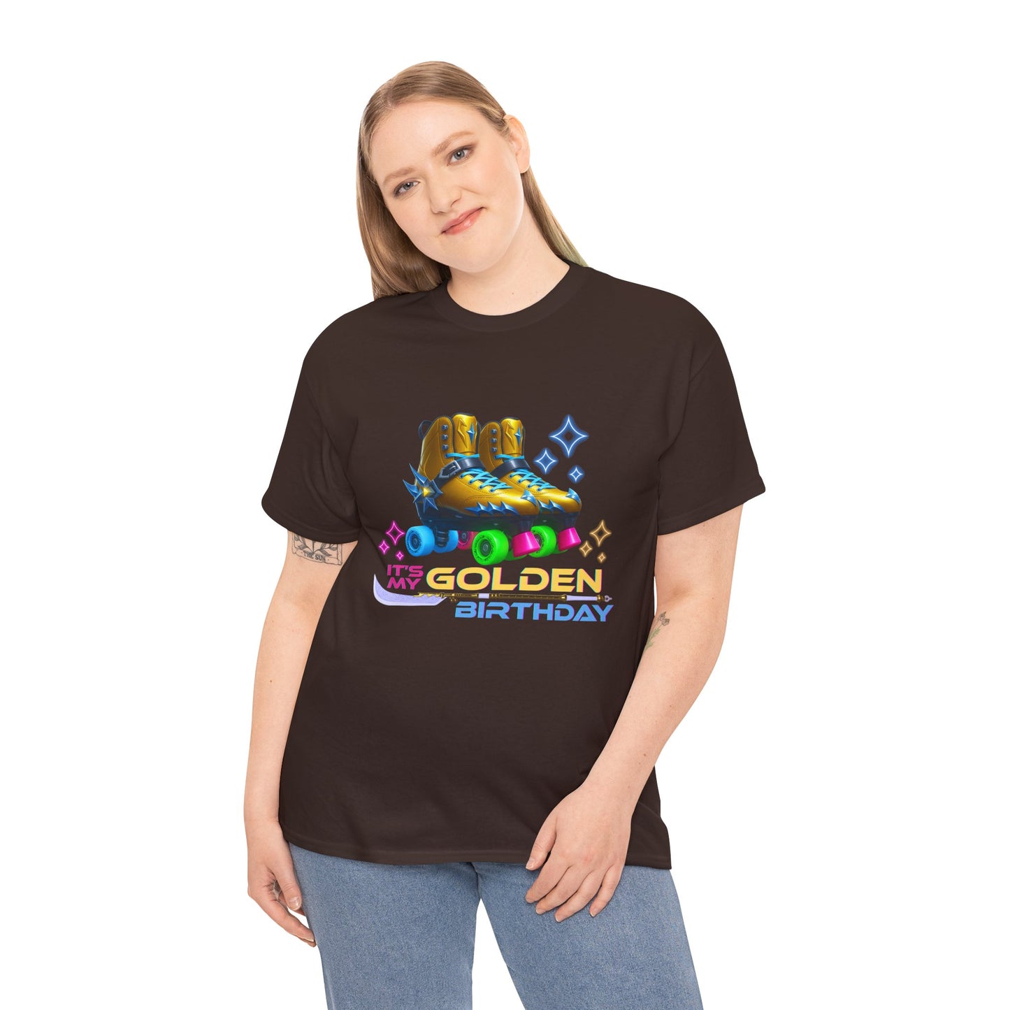 It's My Golden Birthday  - Adult and Teens Roller Skate Graphic T-Shirt – 100% Cotton, Female