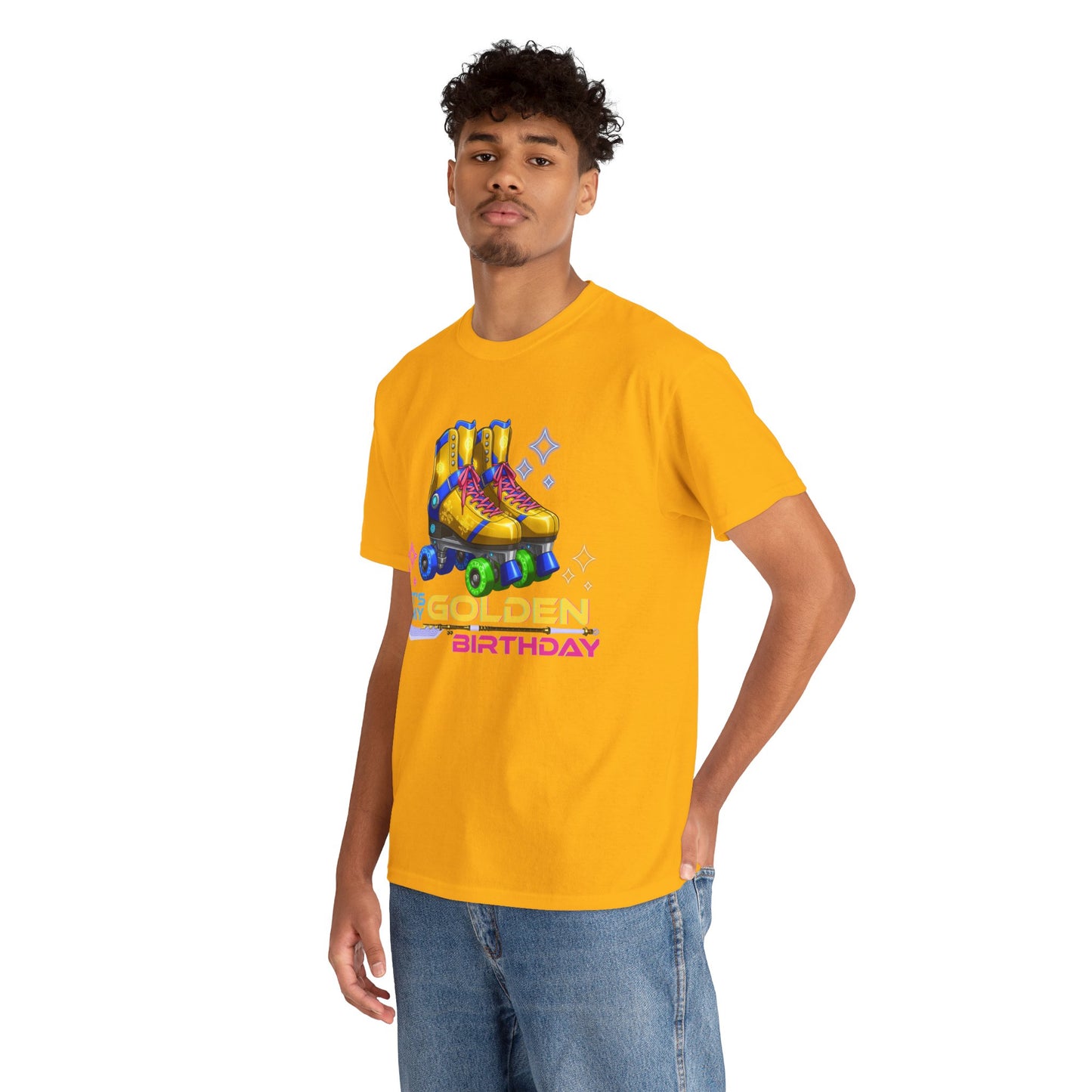 Golden Birthday - Adult Roller Skate Graphic T-Shirt – 100% Cotton