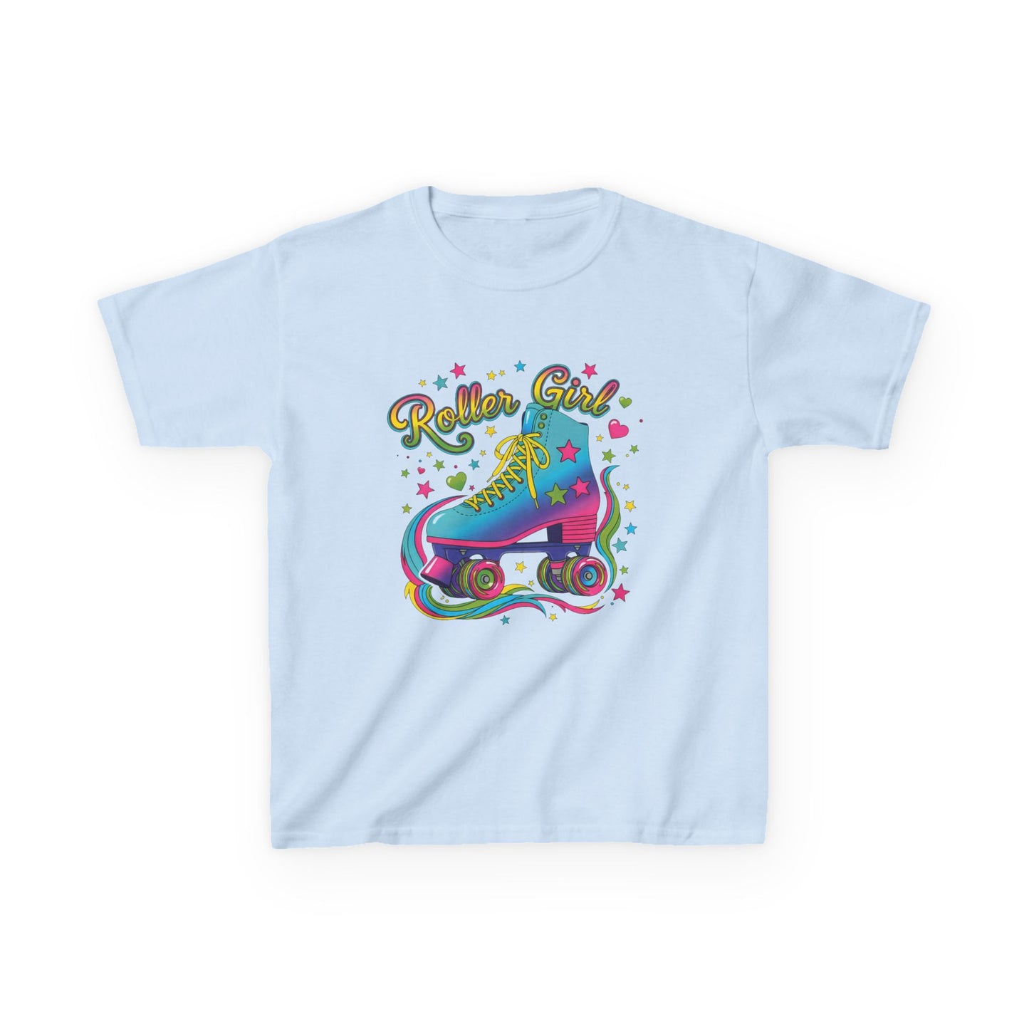 Girl's Roller Skating T-shirt - Roller Girl - Retro Graphic Shirt for Kids
