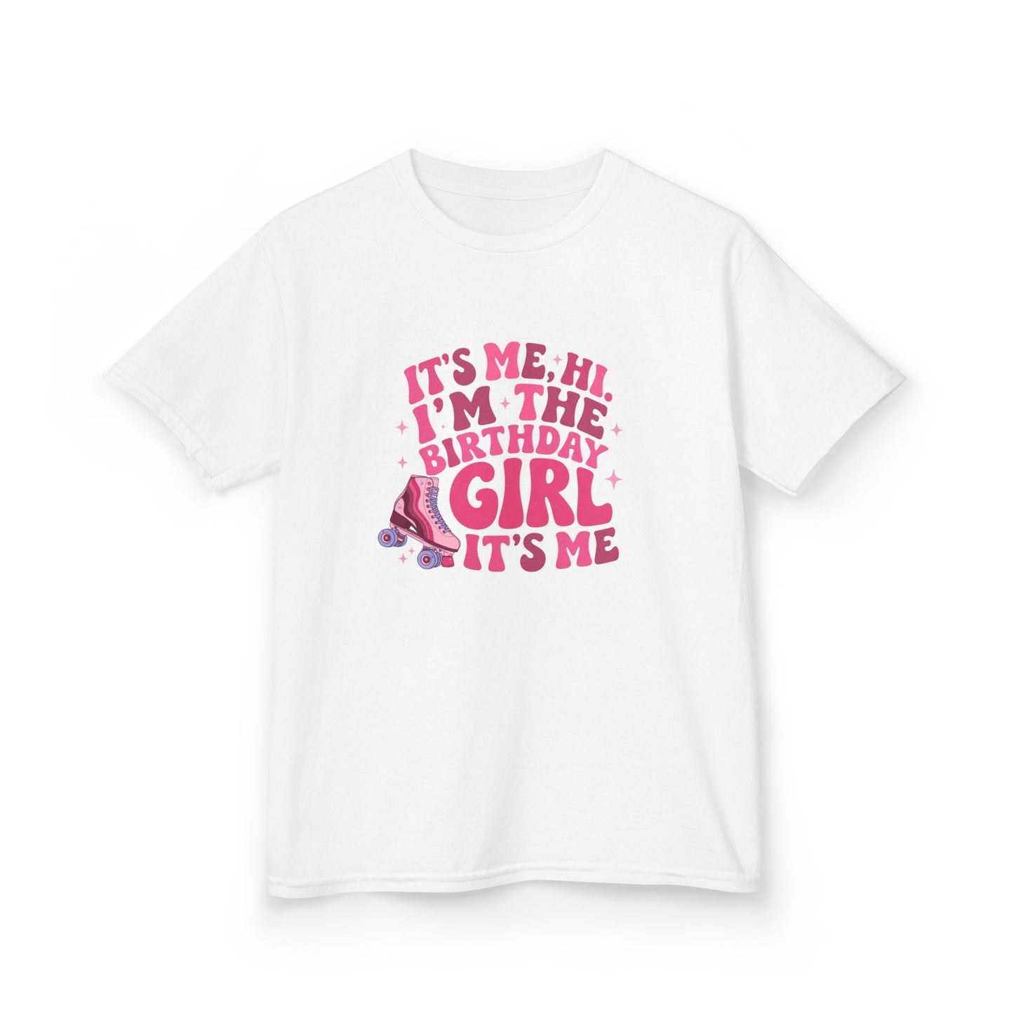 Girl's Birthday Roller Skating T-Shirt "Its Me, Hi I’m the Birthday Girl" Tee for Kids