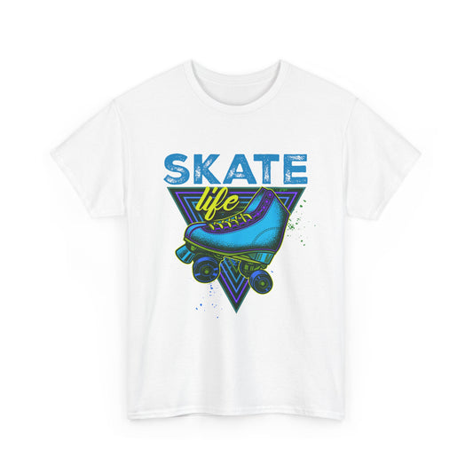 Unisex Roller Skating T-Shirt "Skate Life" Blue Graphic