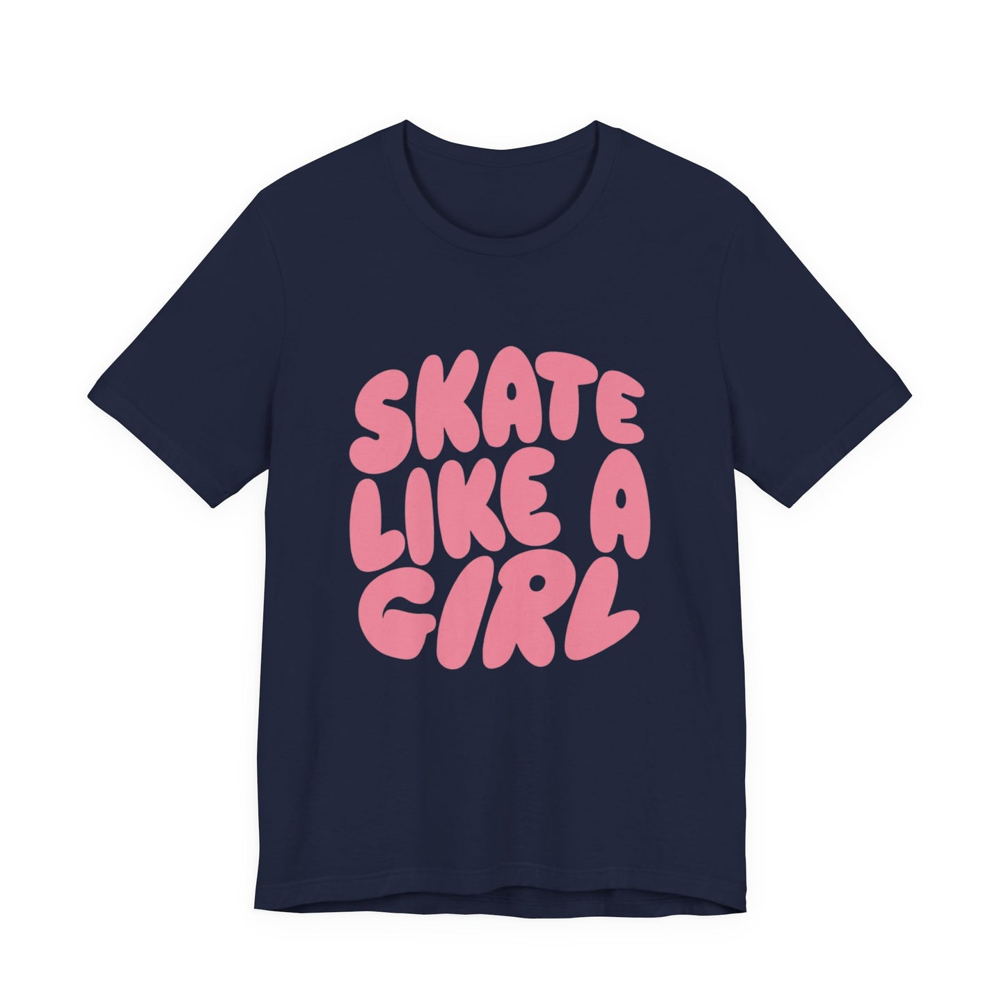 Women's "Skate Like A Girl" Roller Skate Graphic Cotton T-Shirt