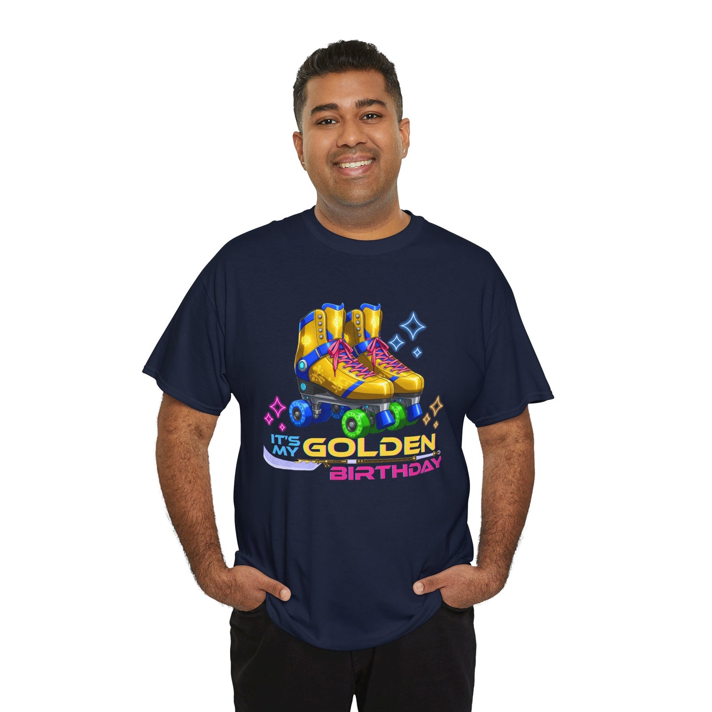 Golden Birthday - Adult Roller Skate Graphic T-Shirt – 100% Cotton