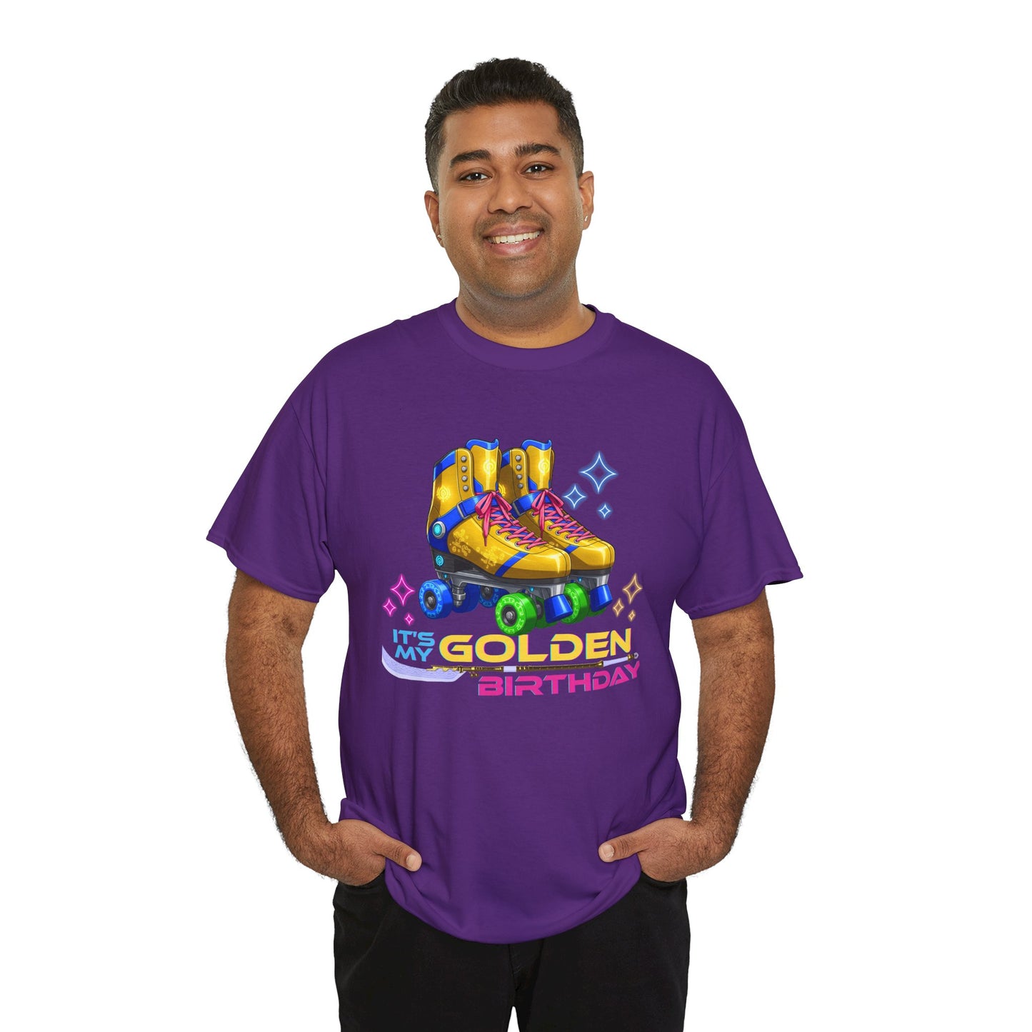 Golden Birthday - Adult Roller Skate Graphic T-Shirt – 100% Cotton