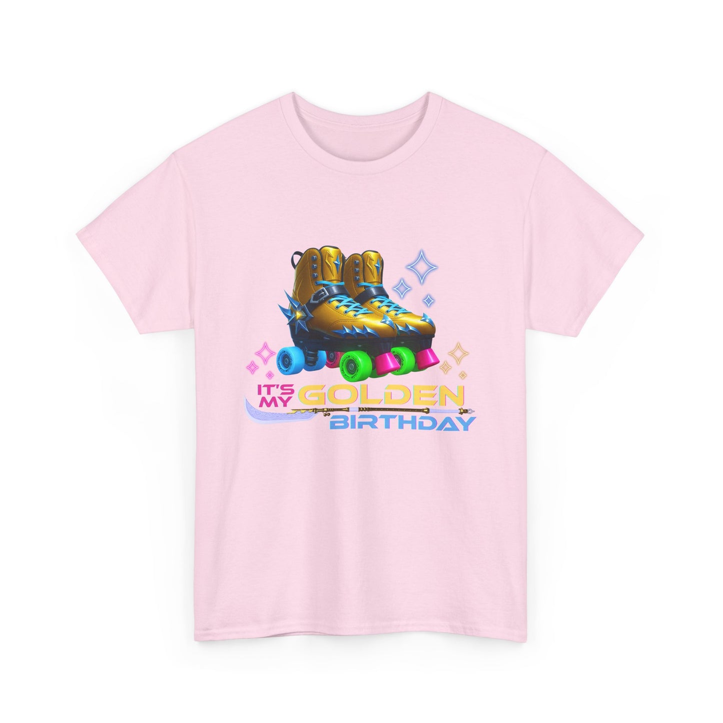 It's My Golden Birthday  - Adult and Teens Roller Skate Graphic T-Shirt – 100% Cotton, Female