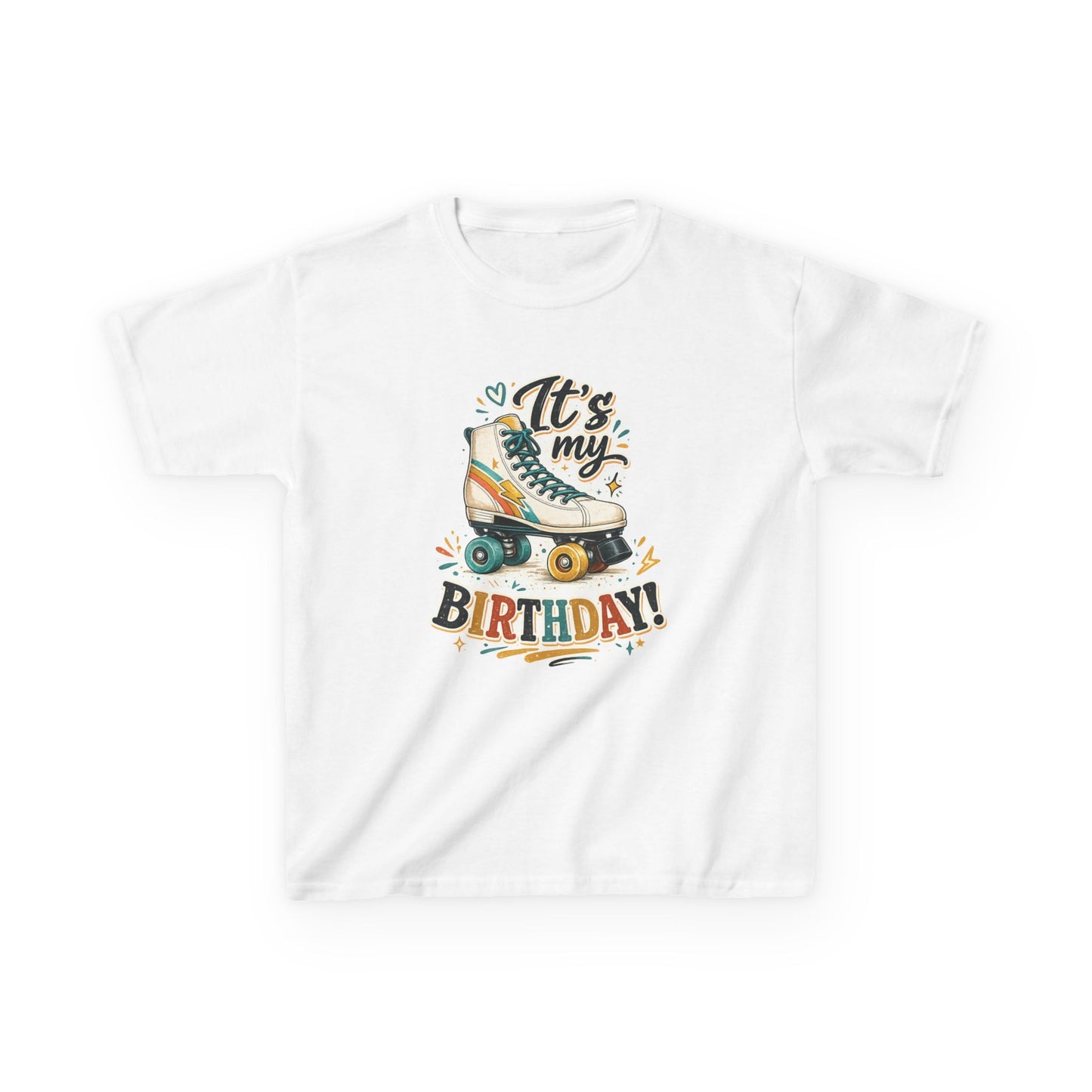 Kid's Birthday Roller Skating T-Shirt  "It's My Birthday" Graphic Tee for Boys and Girls