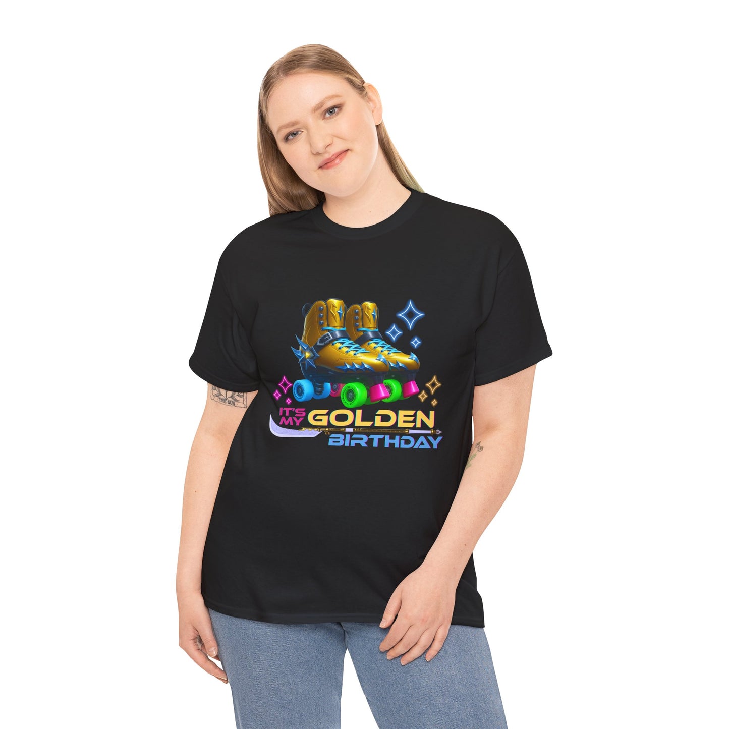 It's My Golden Birthday  - Adult and Teens Roller Skate Graphic T-Shirt – 100% Cotton, Female