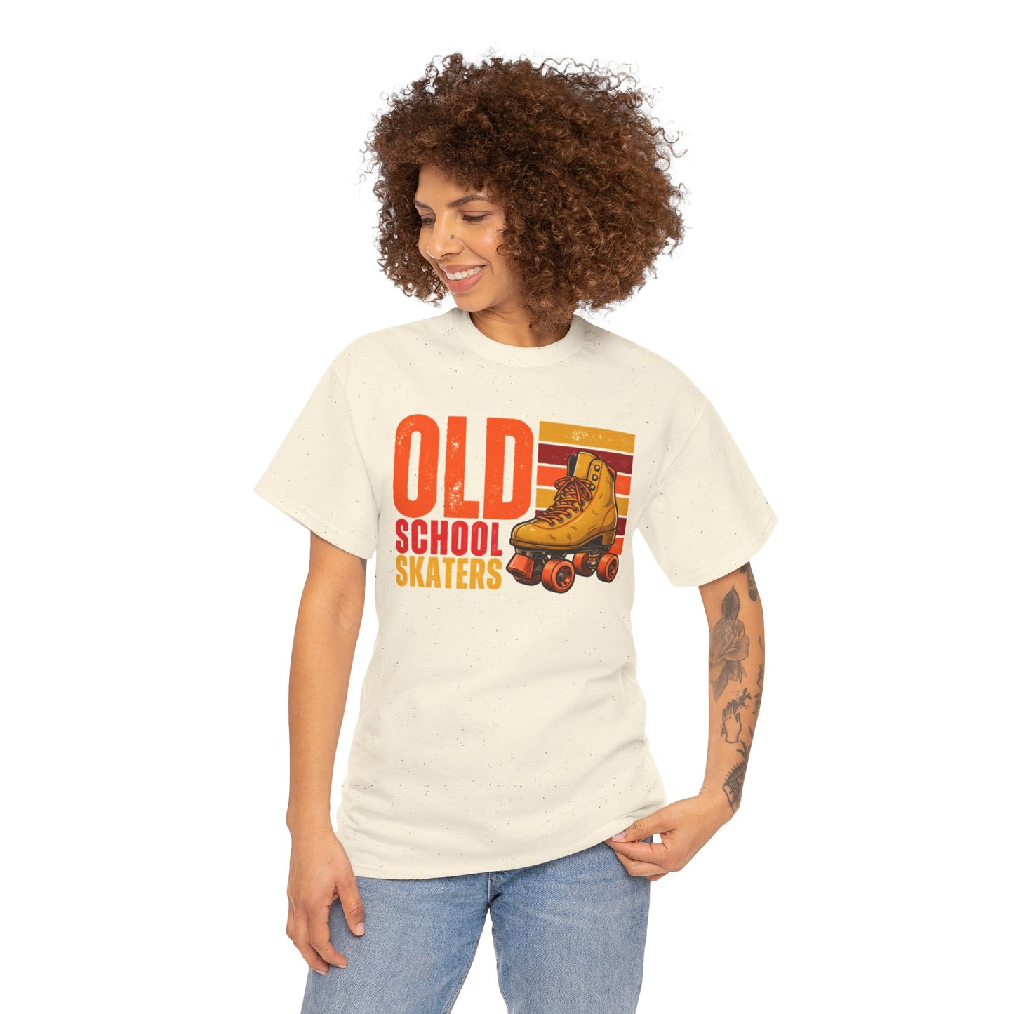Old School Skaters Retro Roller Skating T-Shirt - Vintage Graphic Tee - 70s 80s Retro Skating Shirt