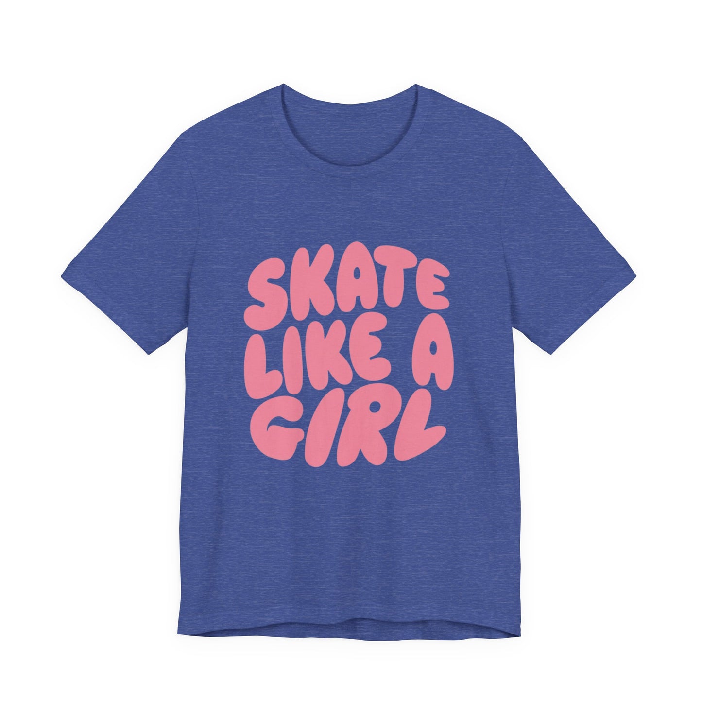 Women's "Skate Like A Girl" Roller Skate Graphic Cotton T-Shirt