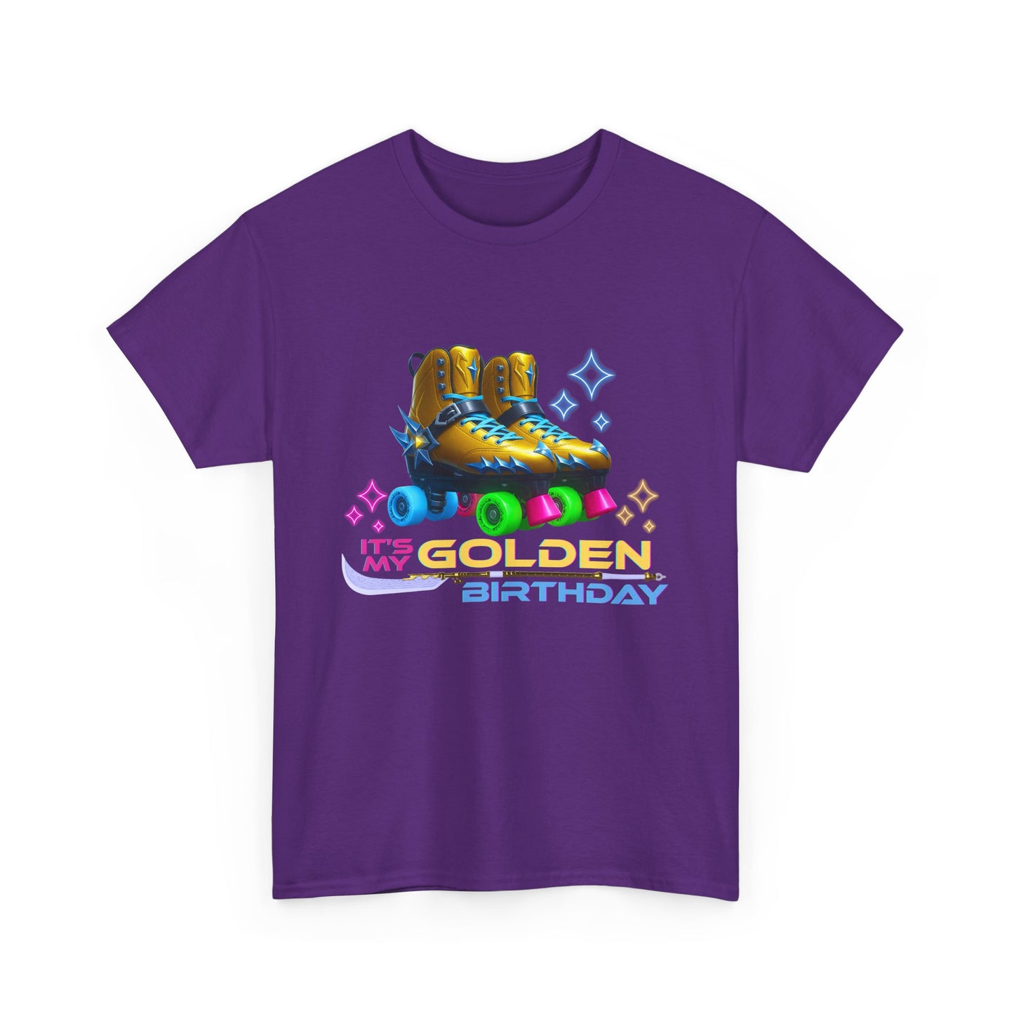It's My Golden Birthday  - Adult and Teens Roller Skate Graphic T-Shirt – 100% Cotton, Female