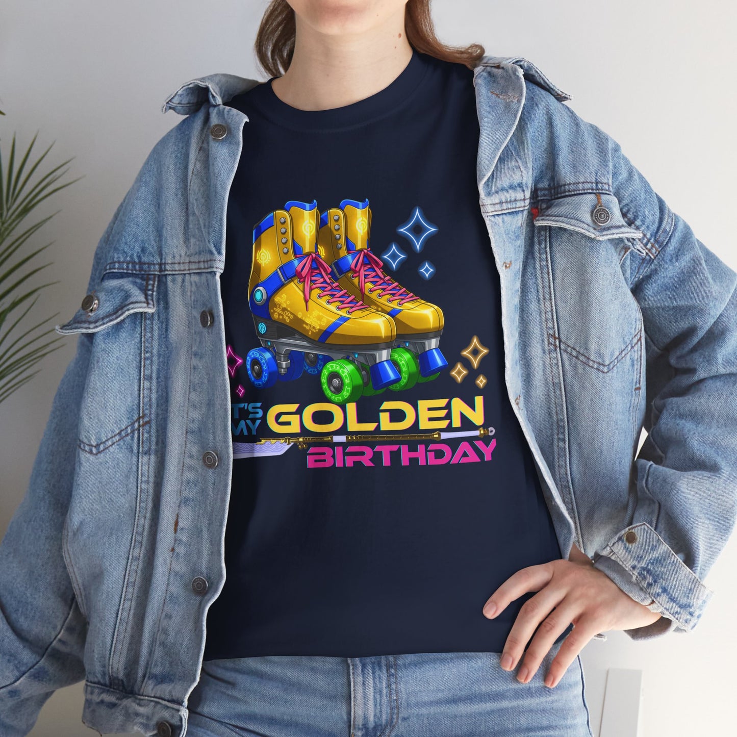 Golden Birthday - Adult Roller Skate Graphic T-Shirt – 100% Cotton