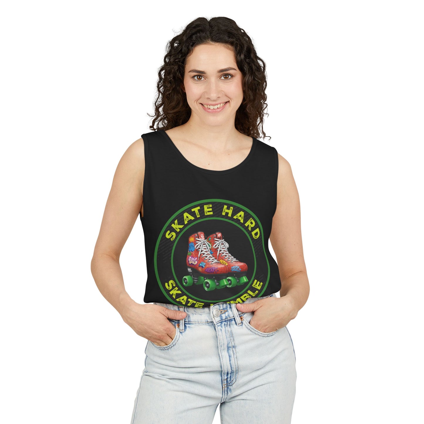 Unisex, Skate Hard, Skate Humble, Tank Top