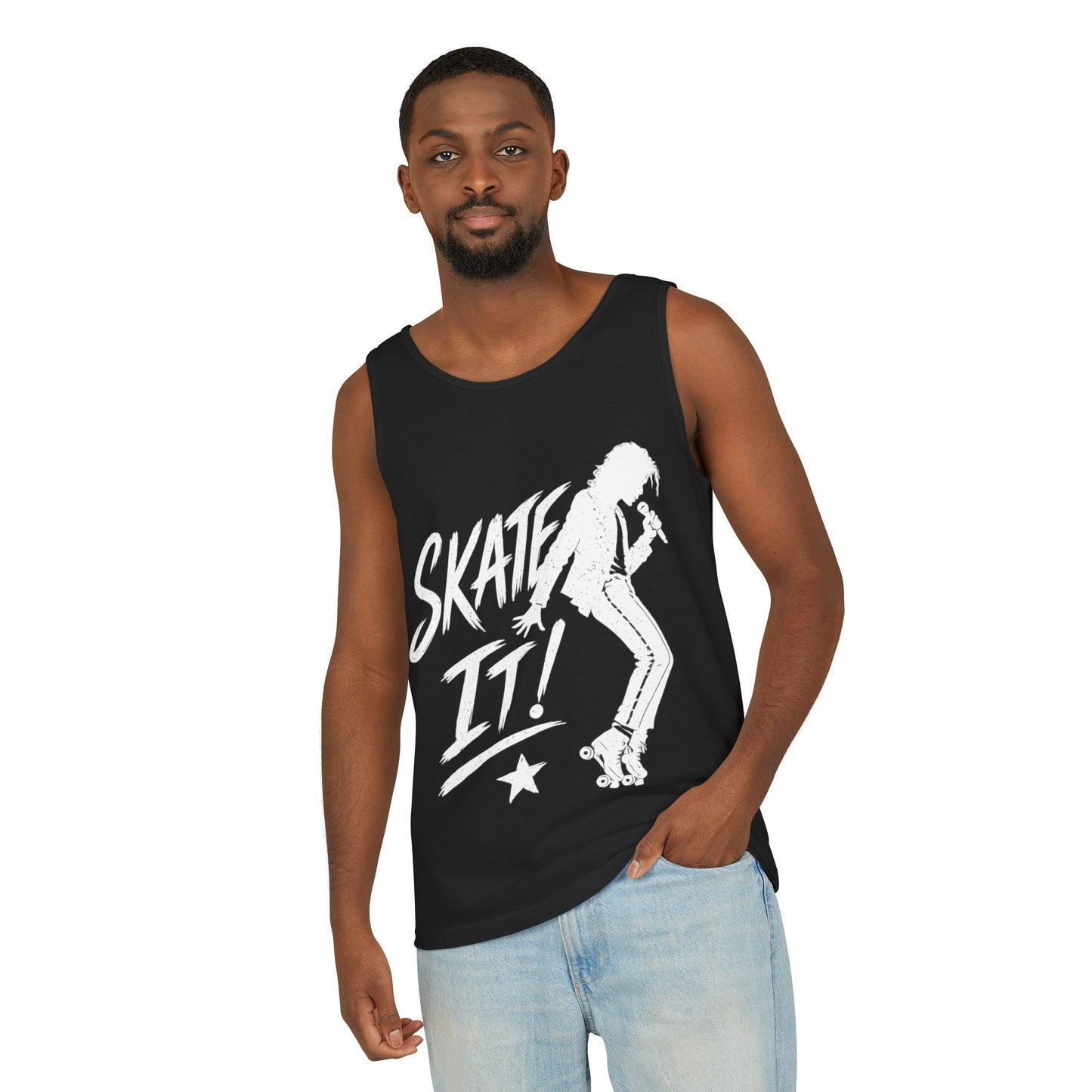 Unisex Tank Top - Skate It – Retro Roller Skating Graphic Tee for Men and Women