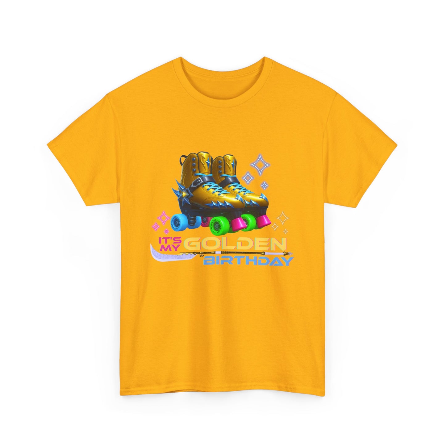It's My Golden Birthday  - Adult and Teens Roller Skate Graphic T-Shirt – 100% Cotton, Female