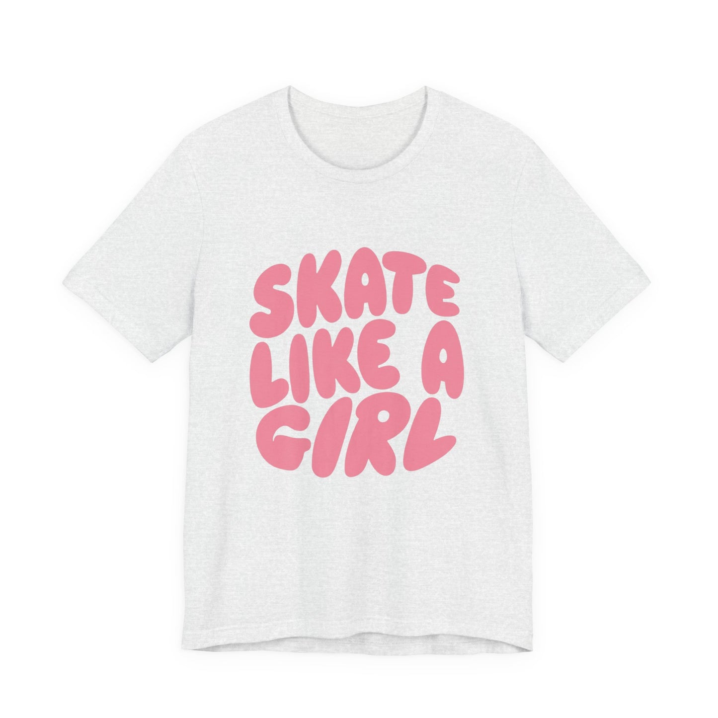 Women's "Skate Like A Girl" Roller Skate Graphic Cotton T-Shirt