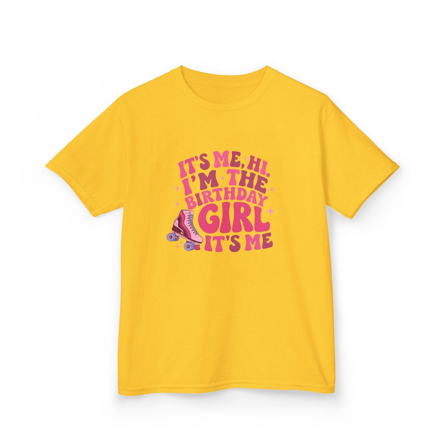 Girl's Birthday Roller Skating T-Shirt "Its Me, Hi I’m the Birthday Girl" Tee for Kids